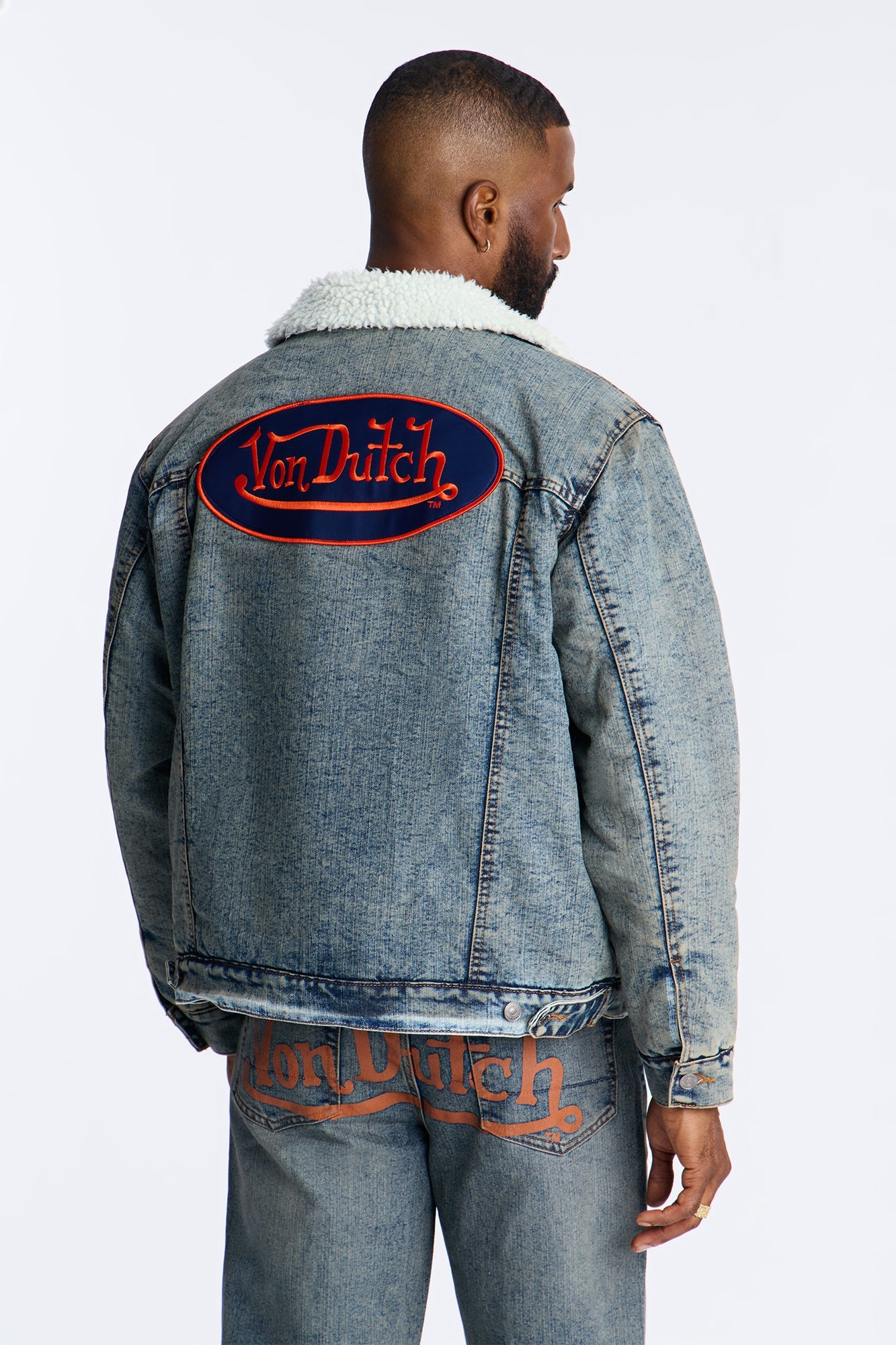 Von Dutch Pinston Denim Trucker Jacket - Vintage Wash