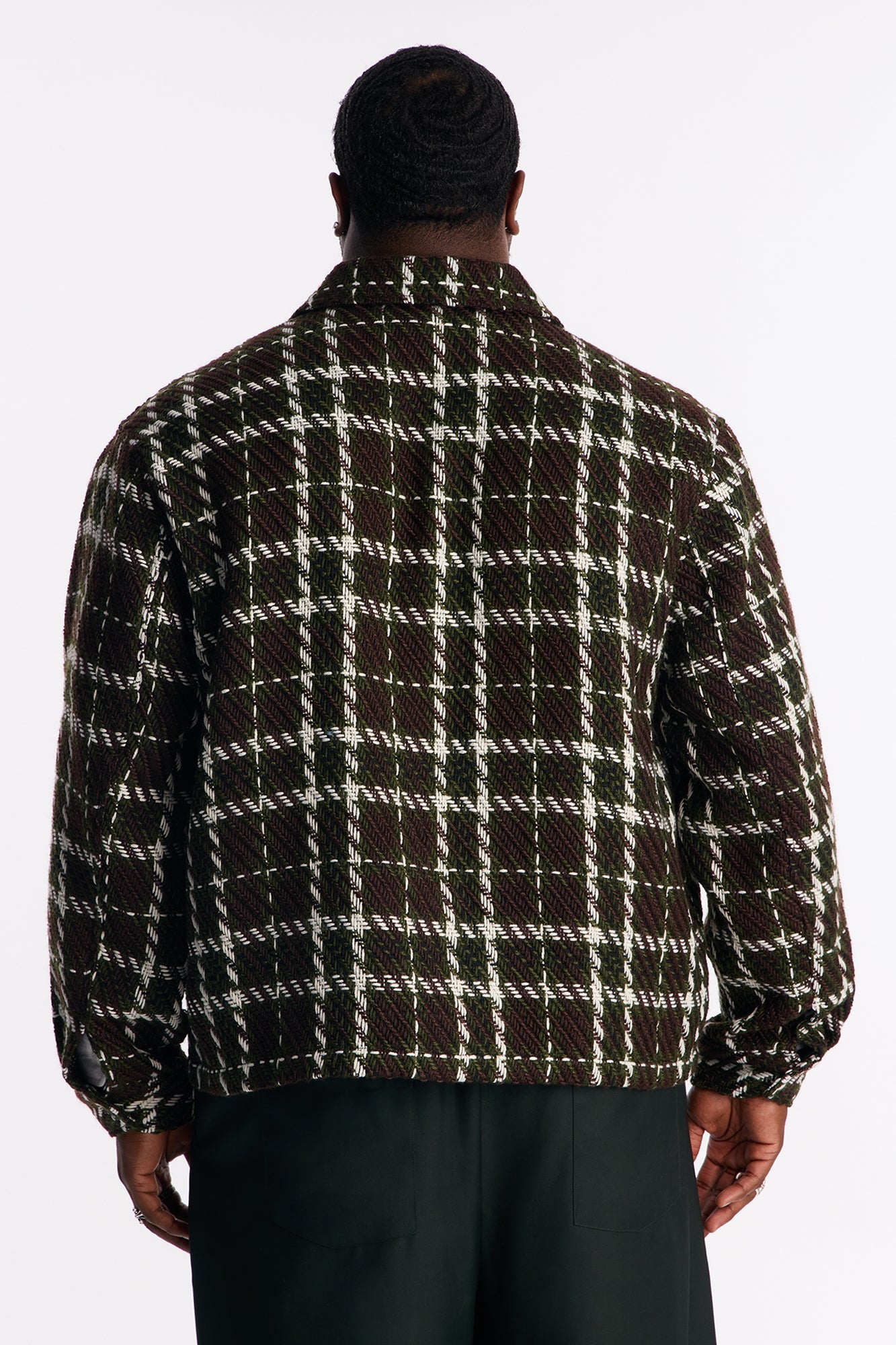 Cropped Nepal Button Up Shirt - Olive