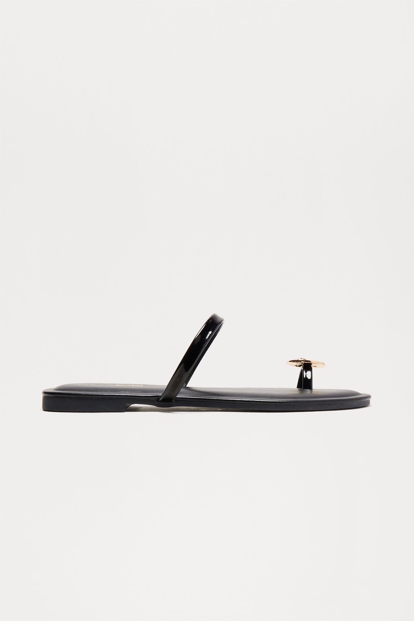 Nikola Hardware Flat Sandals - Black