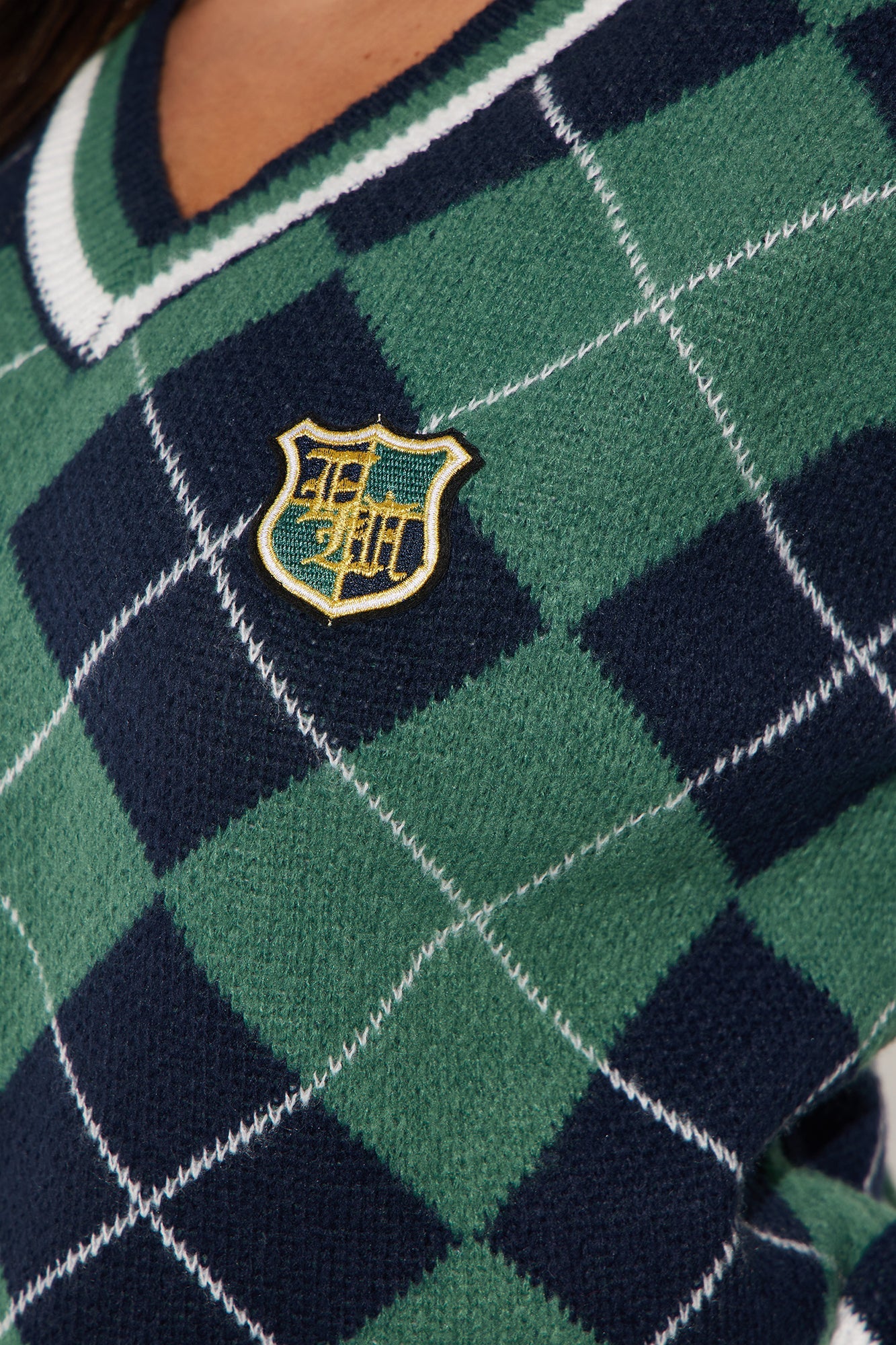 Set Standards Arygle Sweater - Green/combo