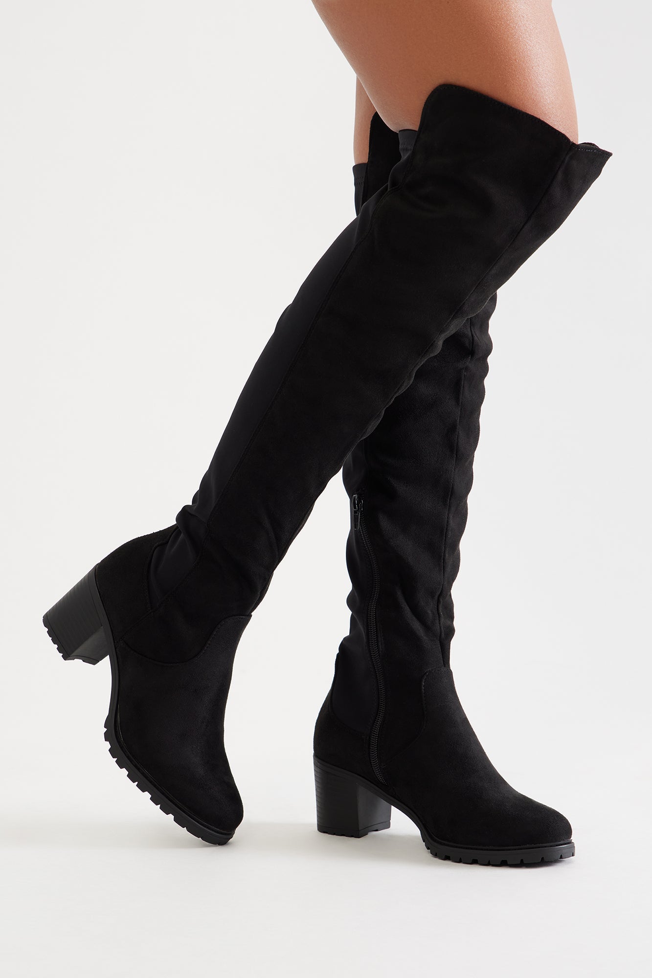 Graham Thigh High Boots - Black