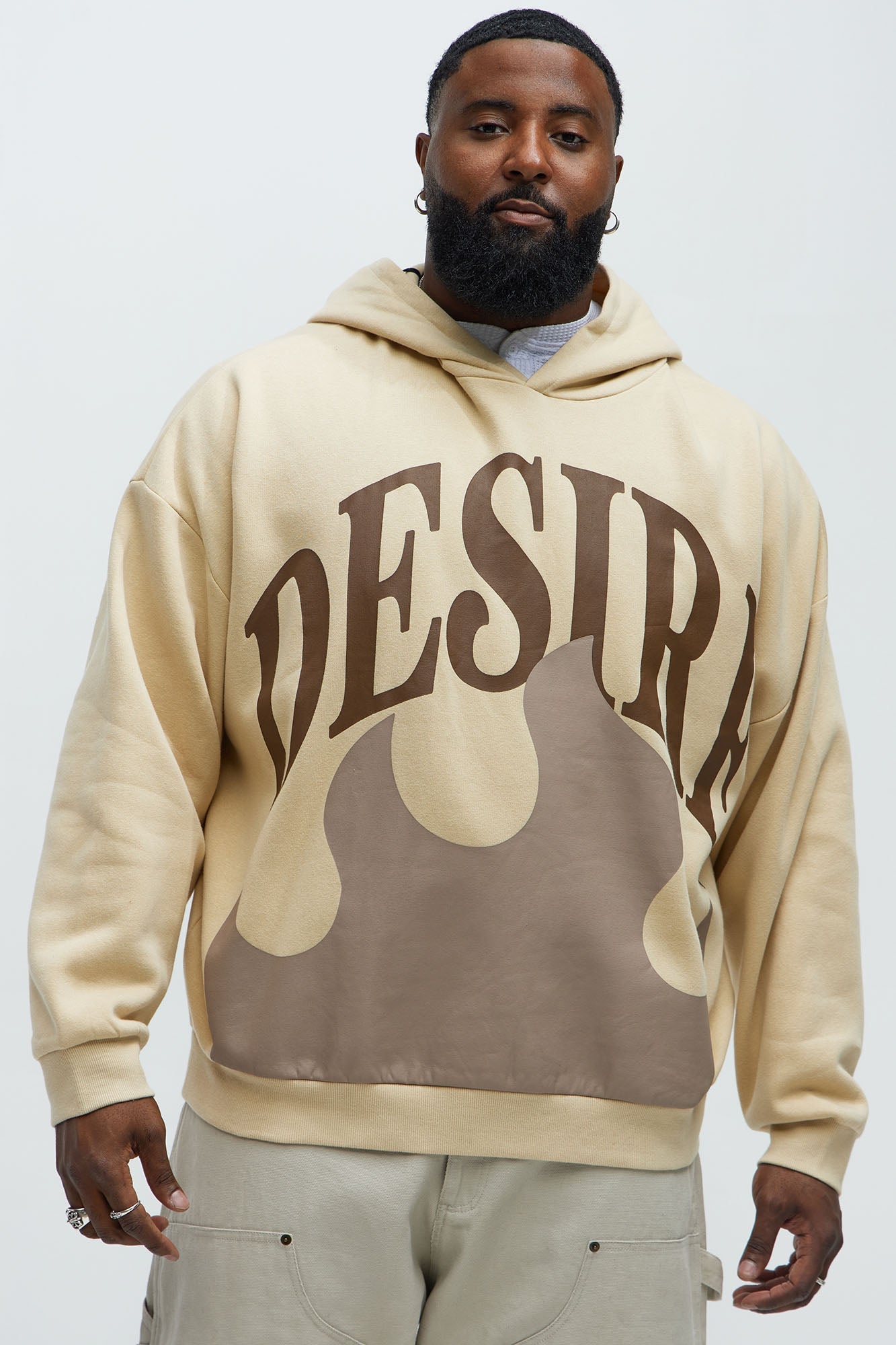 Tyson Fire & Desire Oversized Hoodie - Cream
