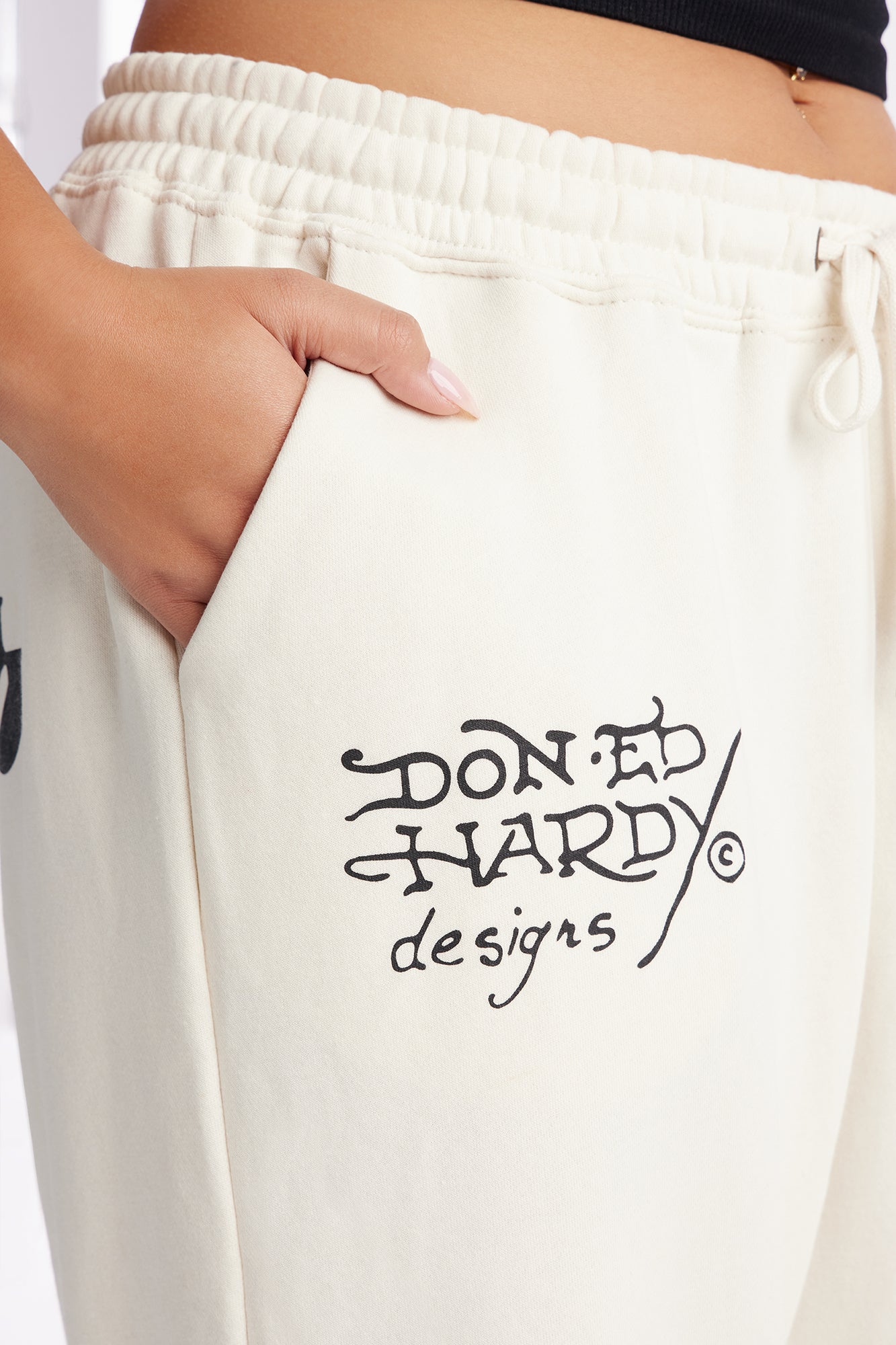 Ed Hardy Dragon Heart Pant - Ivory