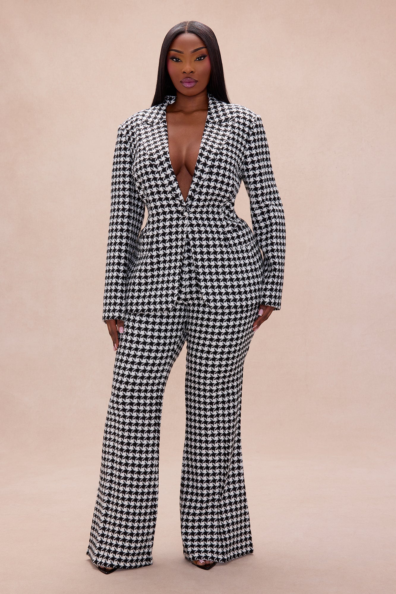Calista Tweed Pant - Black/White