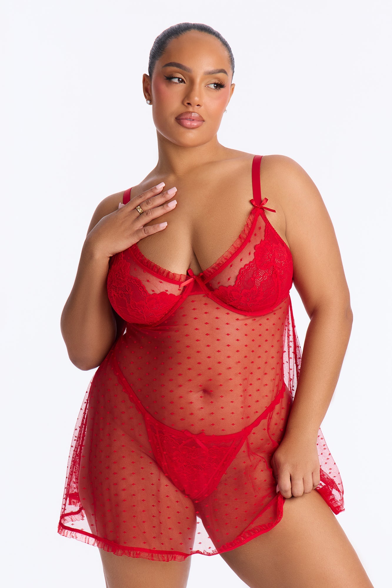Leave You Breathless Babydoll - Red