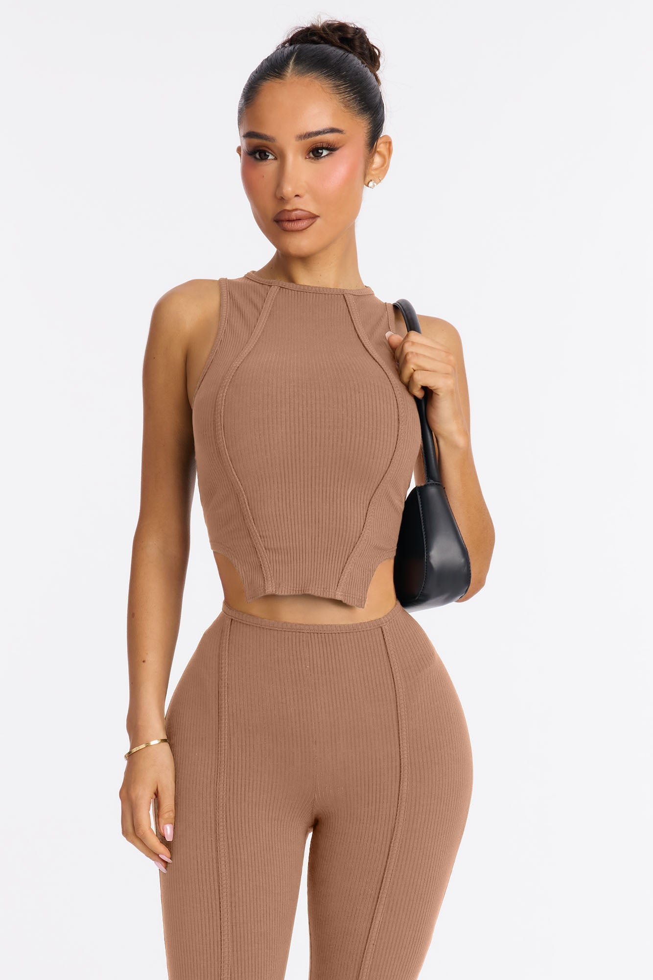 Nina Snatched Pant Set - Nude