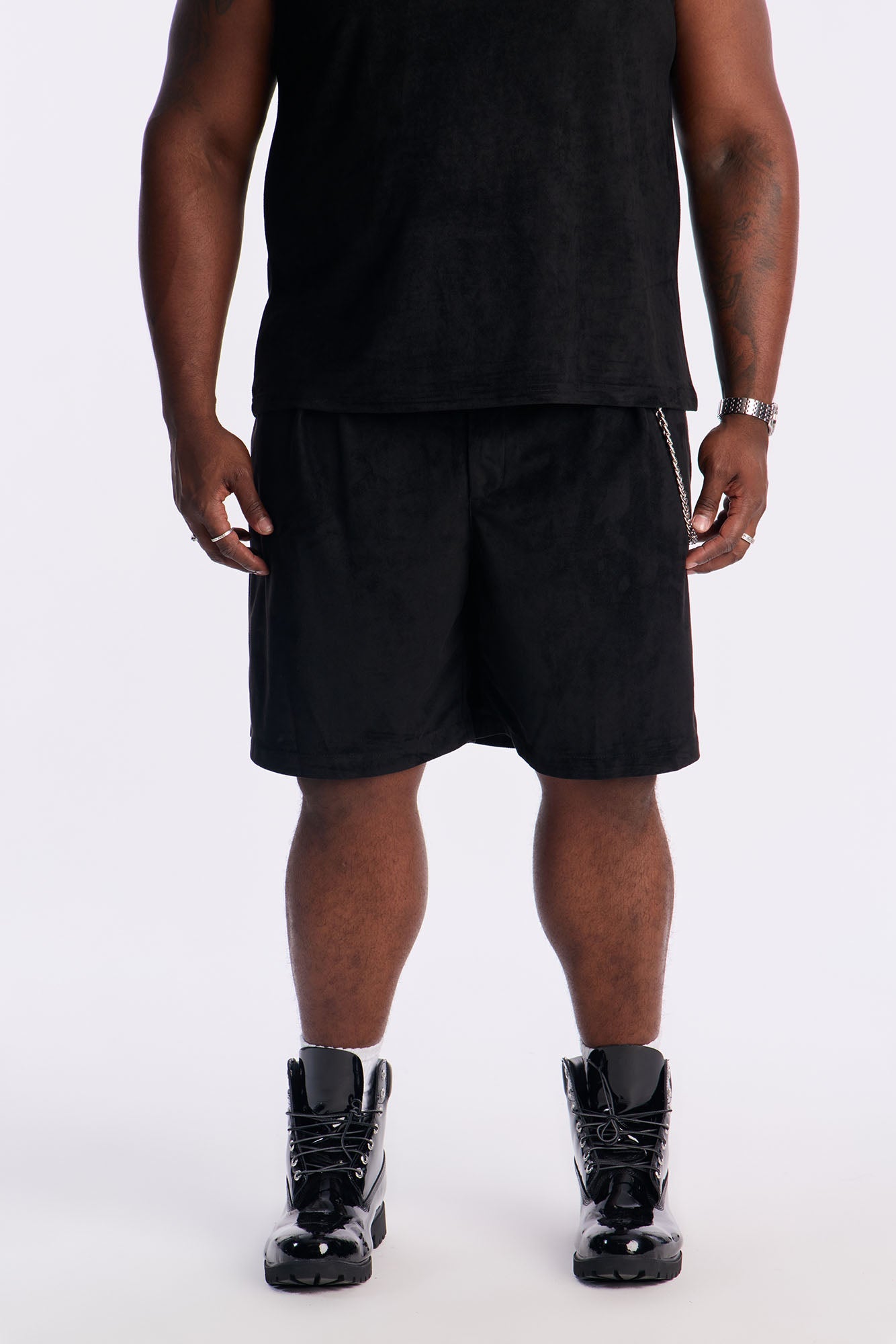 Liberty Chain Suede Short - Black