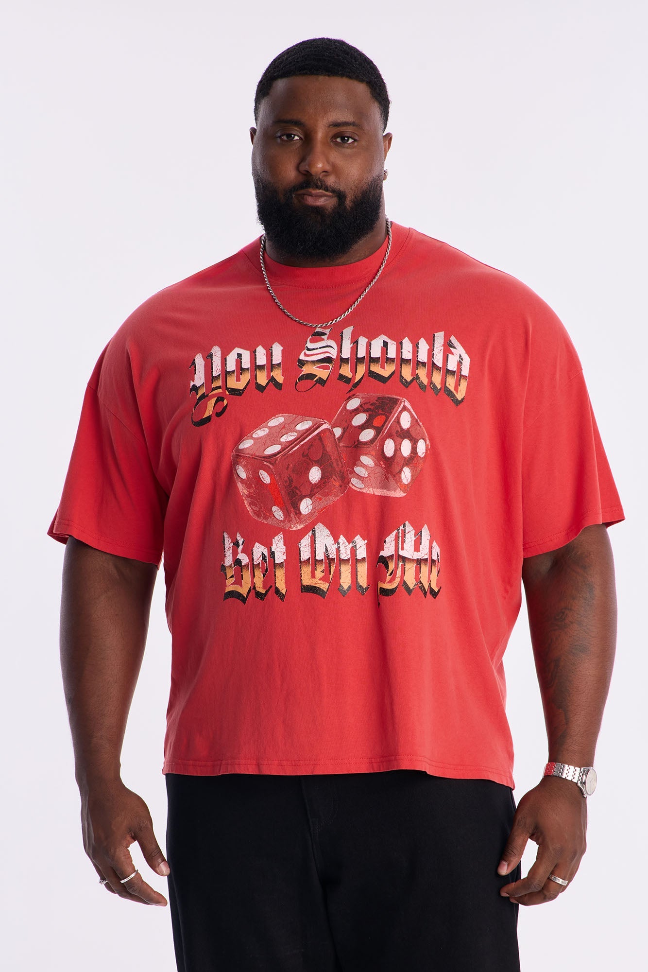 You Should Bet On Me Boxy Short Sleeve Tee - Red