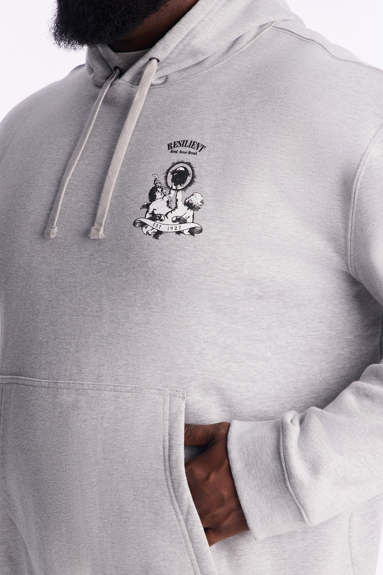 Blessed And Resilient Hoodie - Heather Grey
