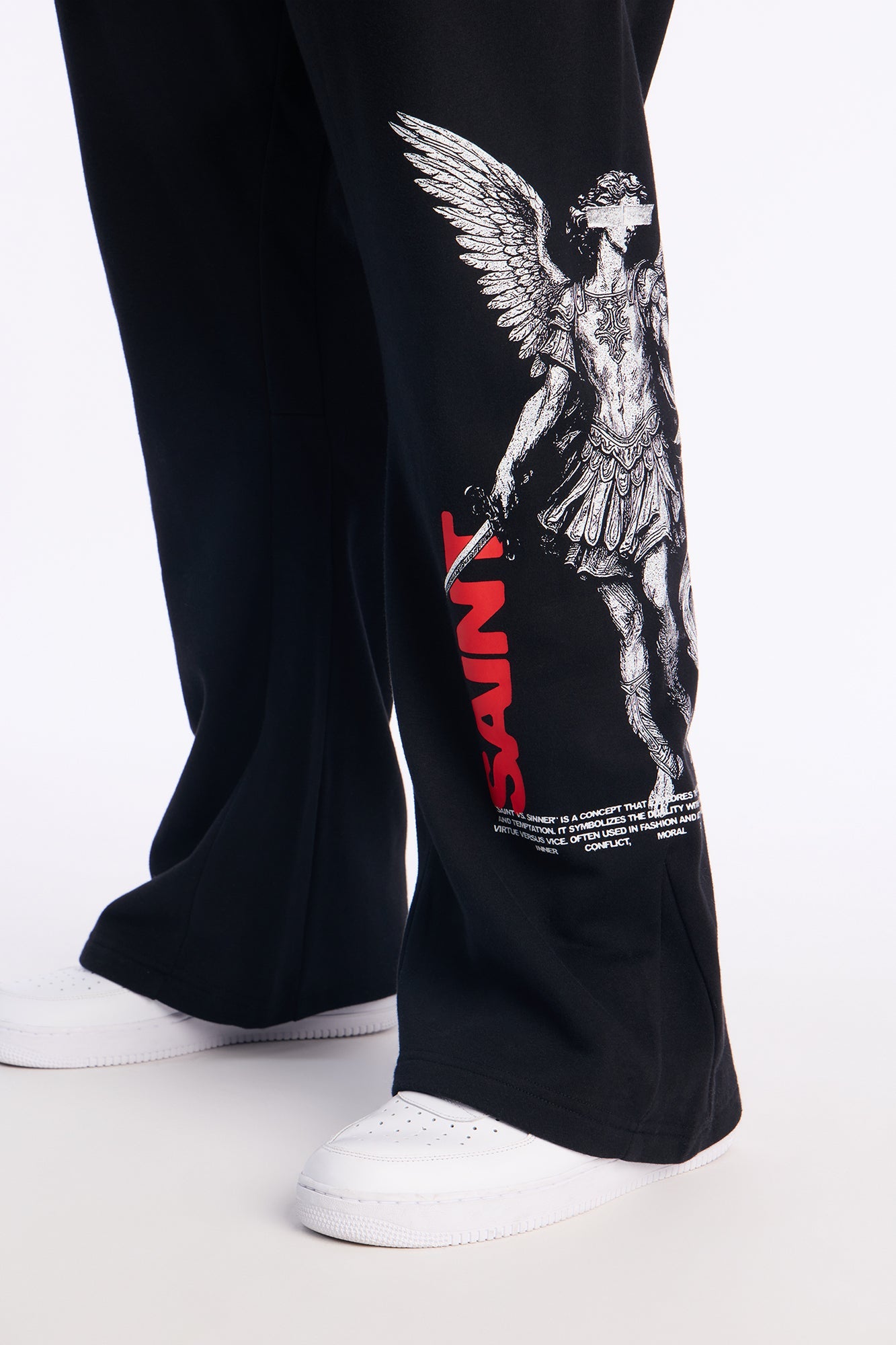 Saint Or Sinner Flared Sweatpants - Black