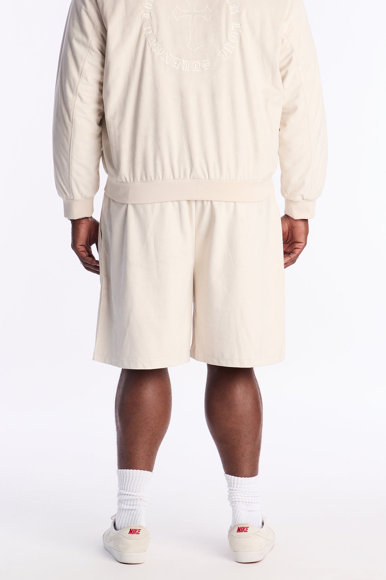 Granite Cut Suede Short - Off White