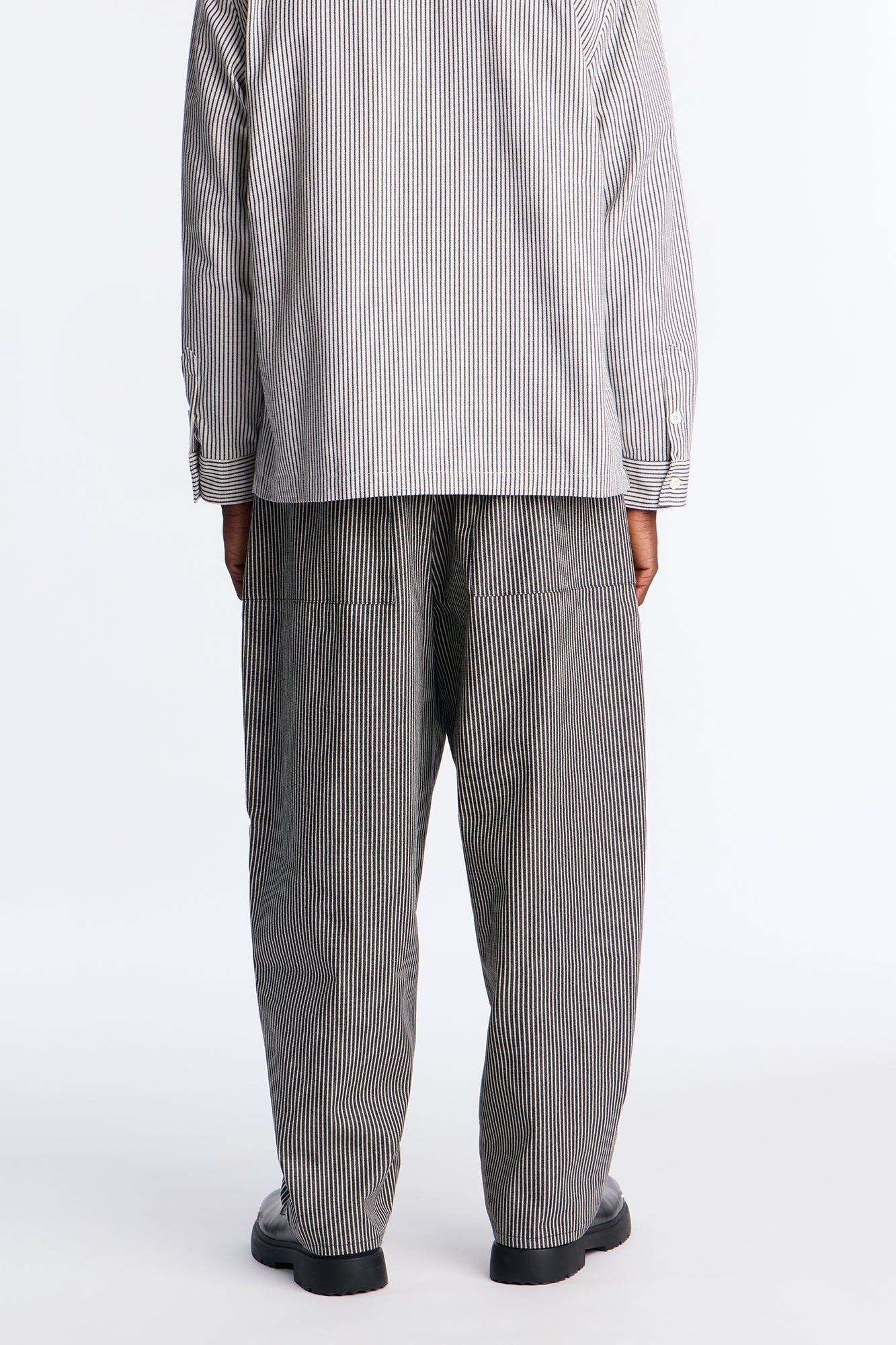 Balloon Fit Tokyo Drift Striped Pant - Black