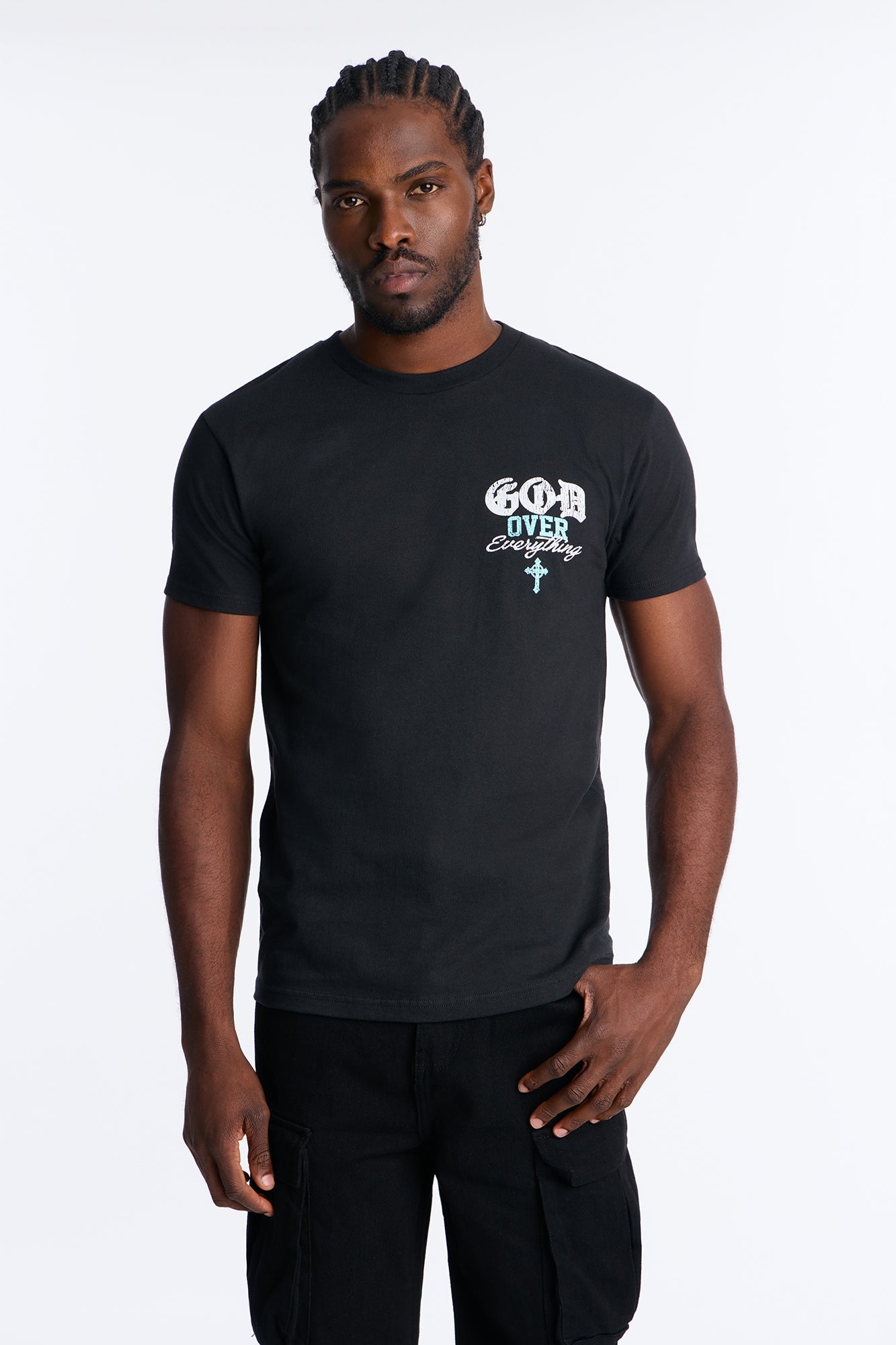God Over Everything Short Sleeve Tee - Black