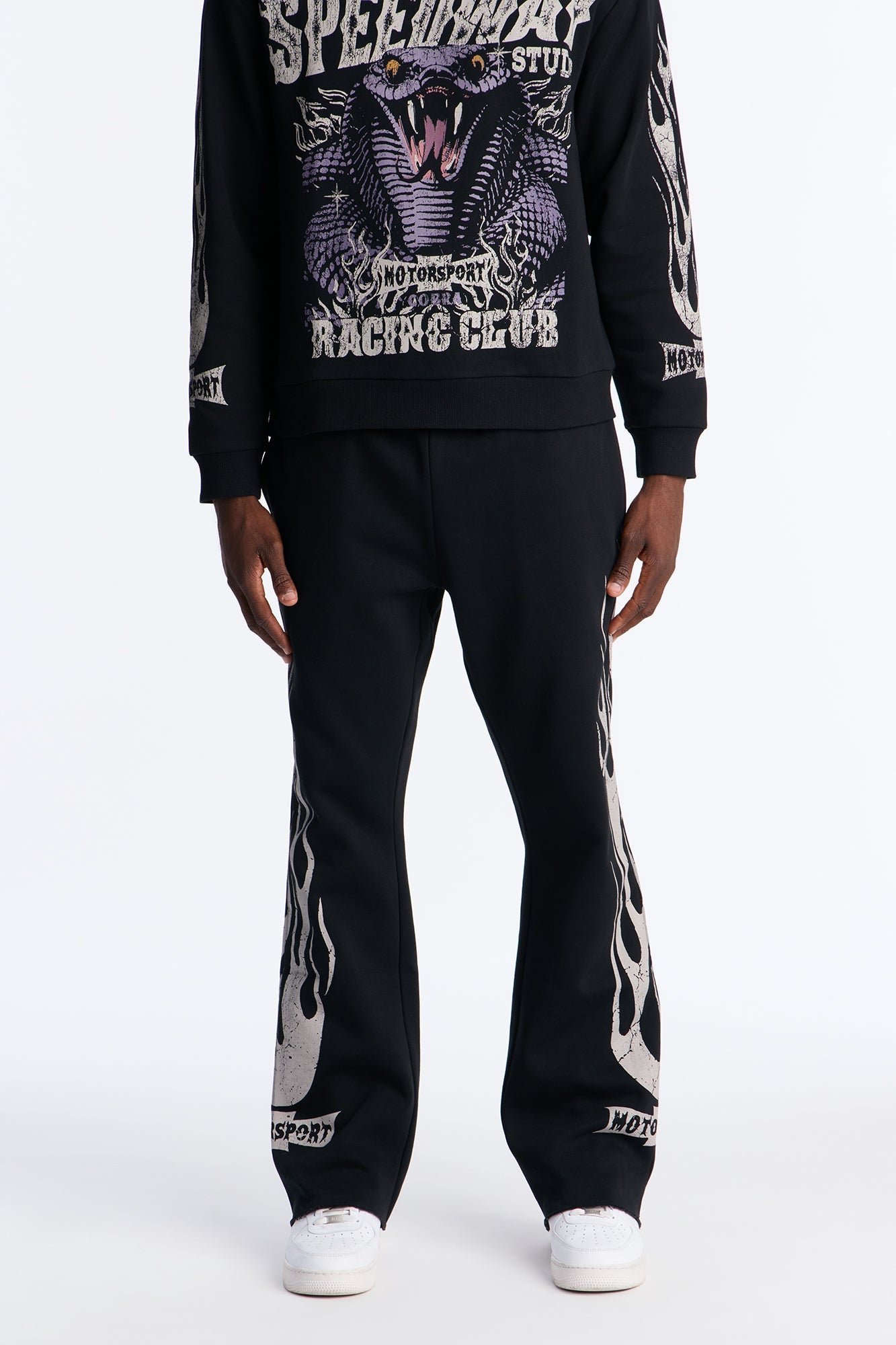 Speedway Studio Raw Sweatpants - Black