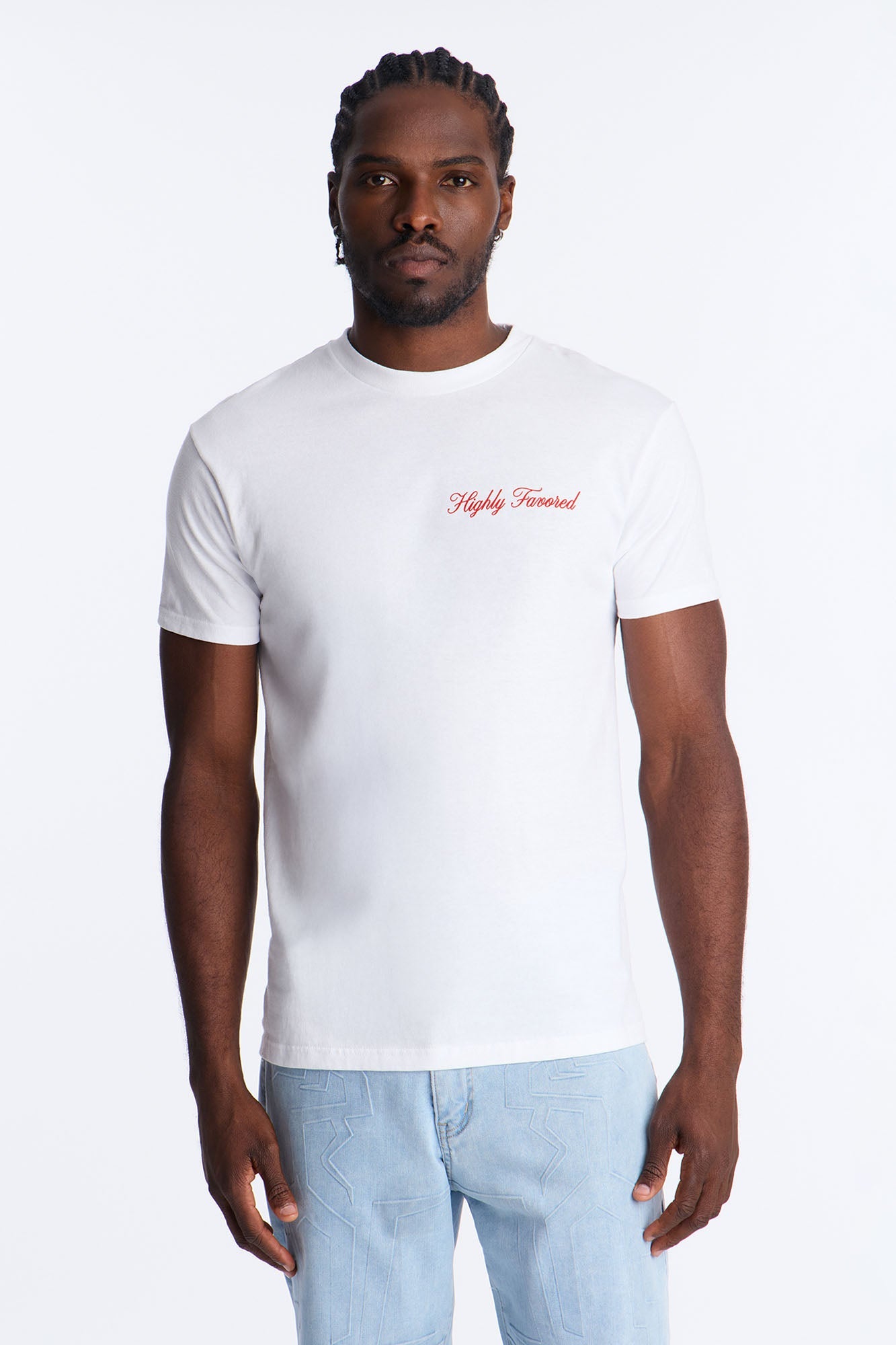 Highly Favored Short Sleeve Tee - White