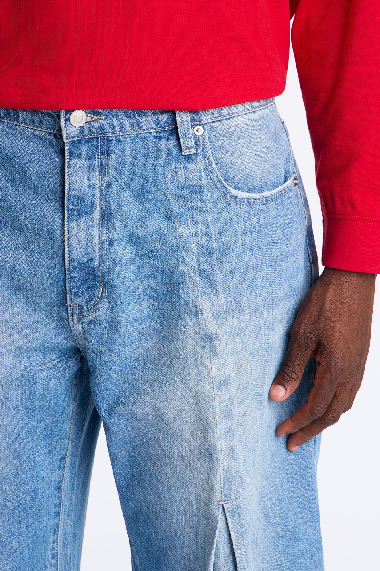Barrel Pull On The Scene Pleated Jean - Medium Wash