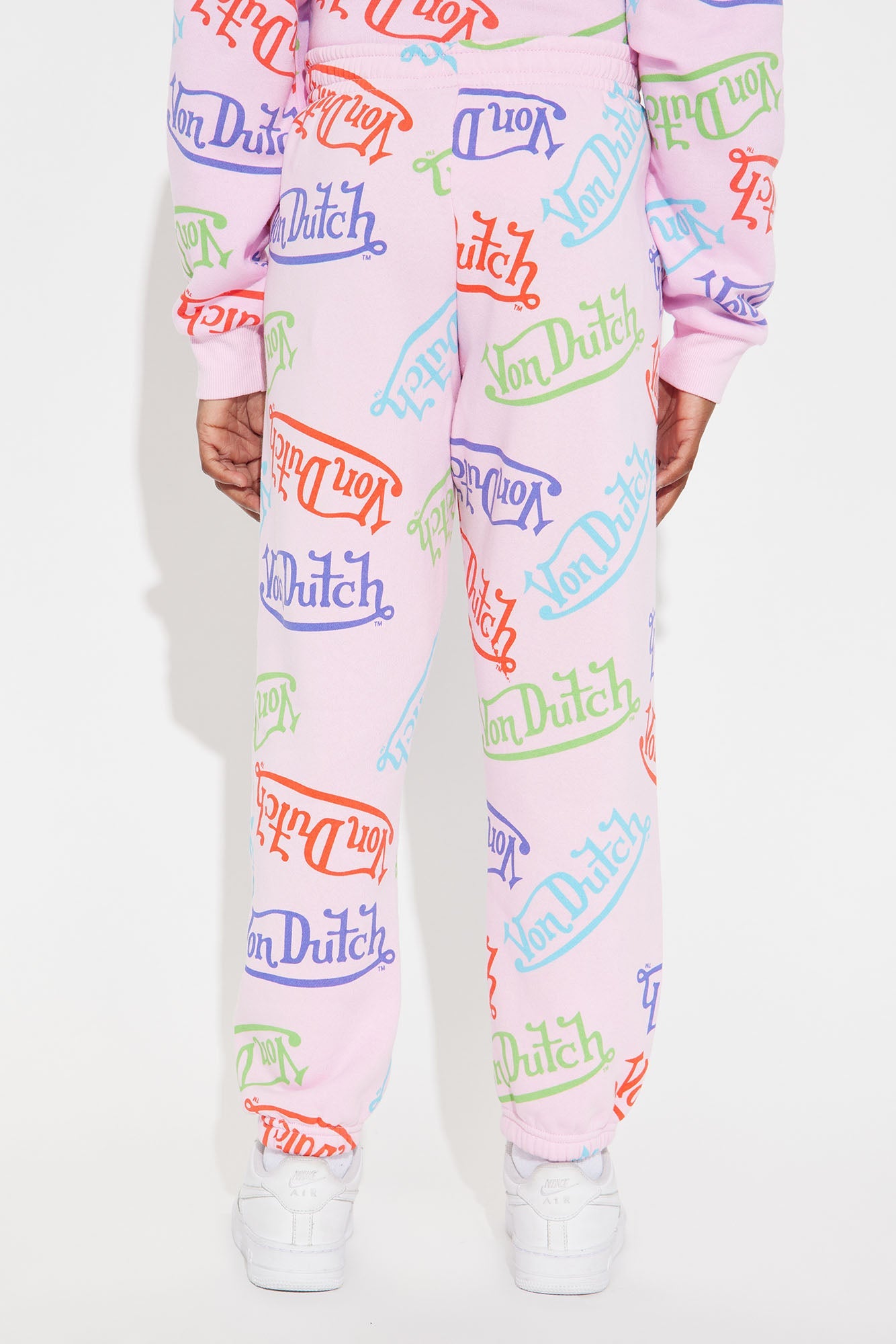 Mini Von Dutch Colorful Logo Jogger - Pink/combo