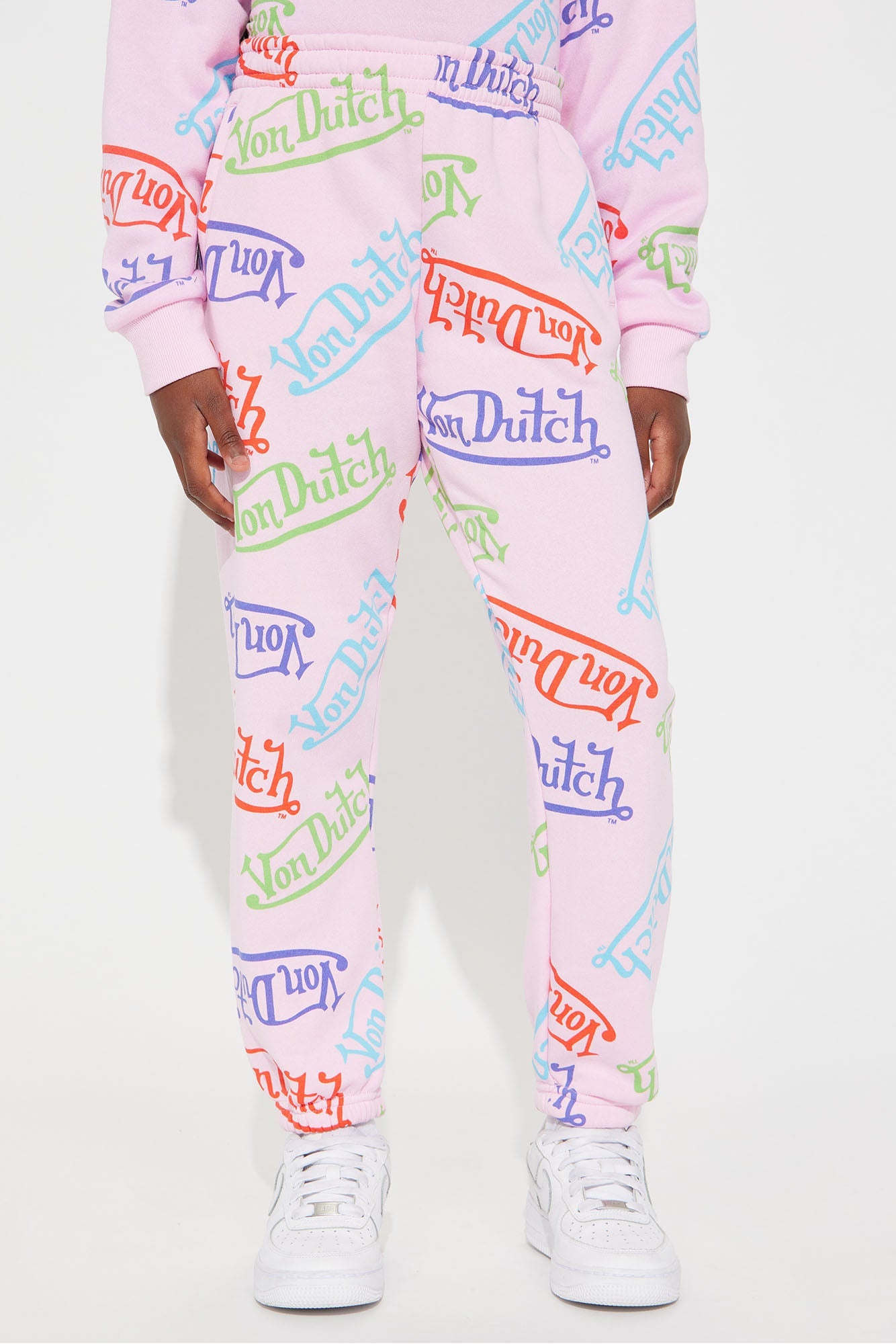 Mini Von Dutch Colorful Logo Jogger - Pink/combo