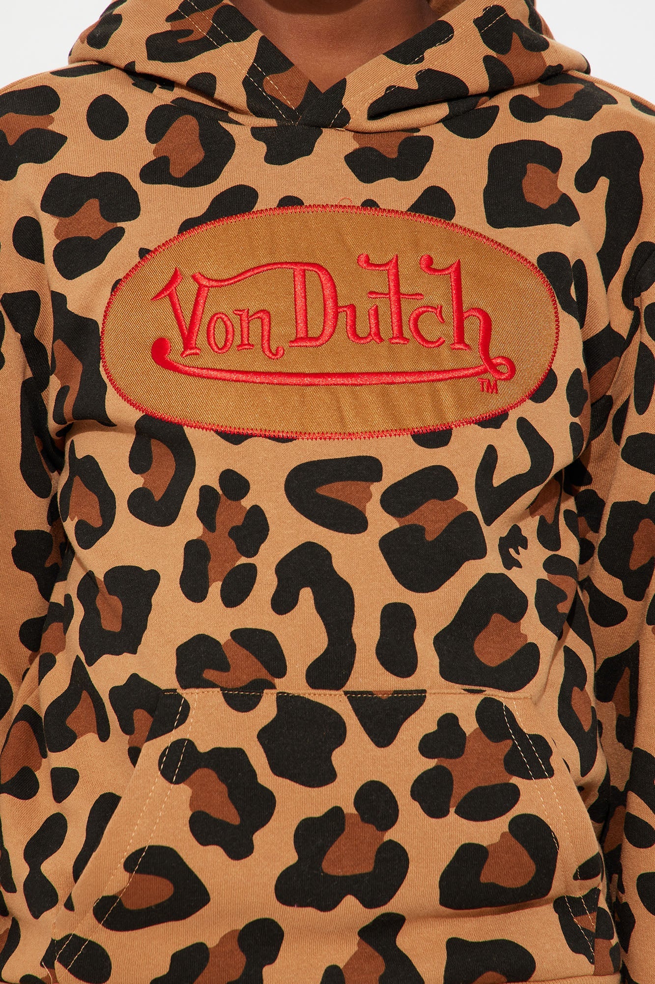 Mini Von Dutch Leopard Patch Hoodie - Leopard