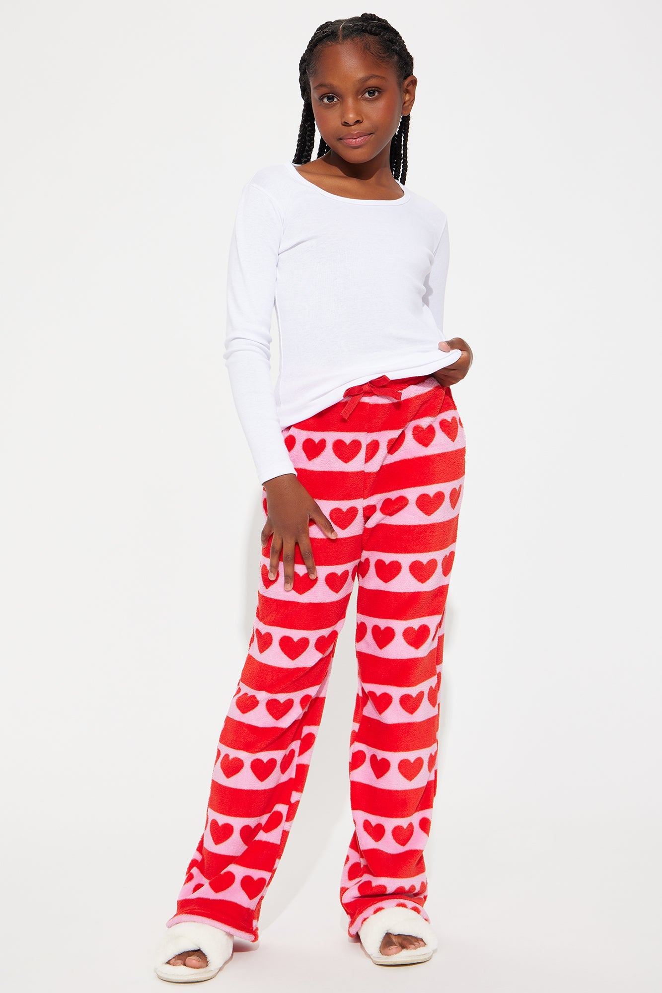 Mini Queen Of Hearts Plush Pant - Red/combo