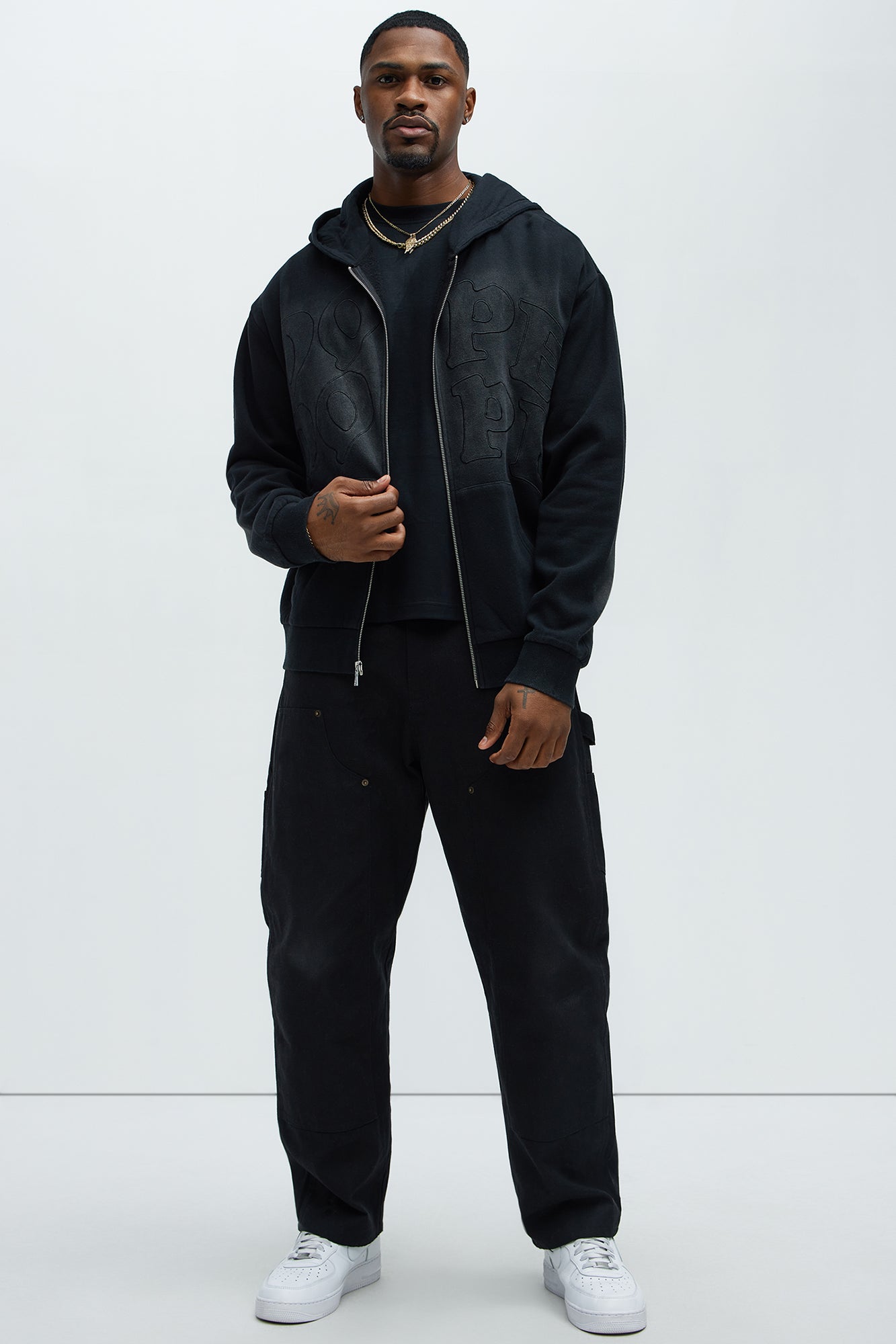 Dope Dope Zip Up Hoodie - Black