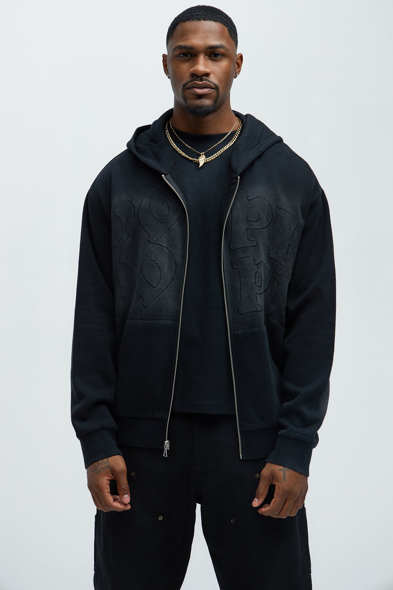 Dope Dope Zip Up Hoodie - Black