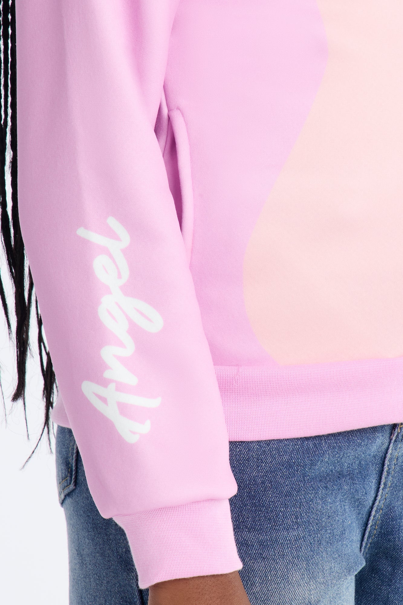 Mini Plush Zip Up Hoodie - Pink