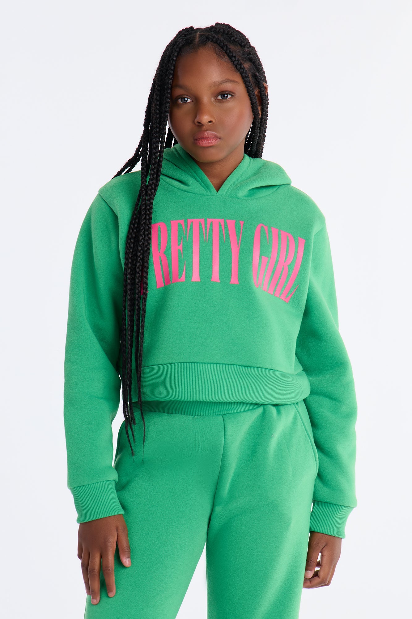 Mini Pretty Girls Rock Hoodie And Pant Set - Kelly Green