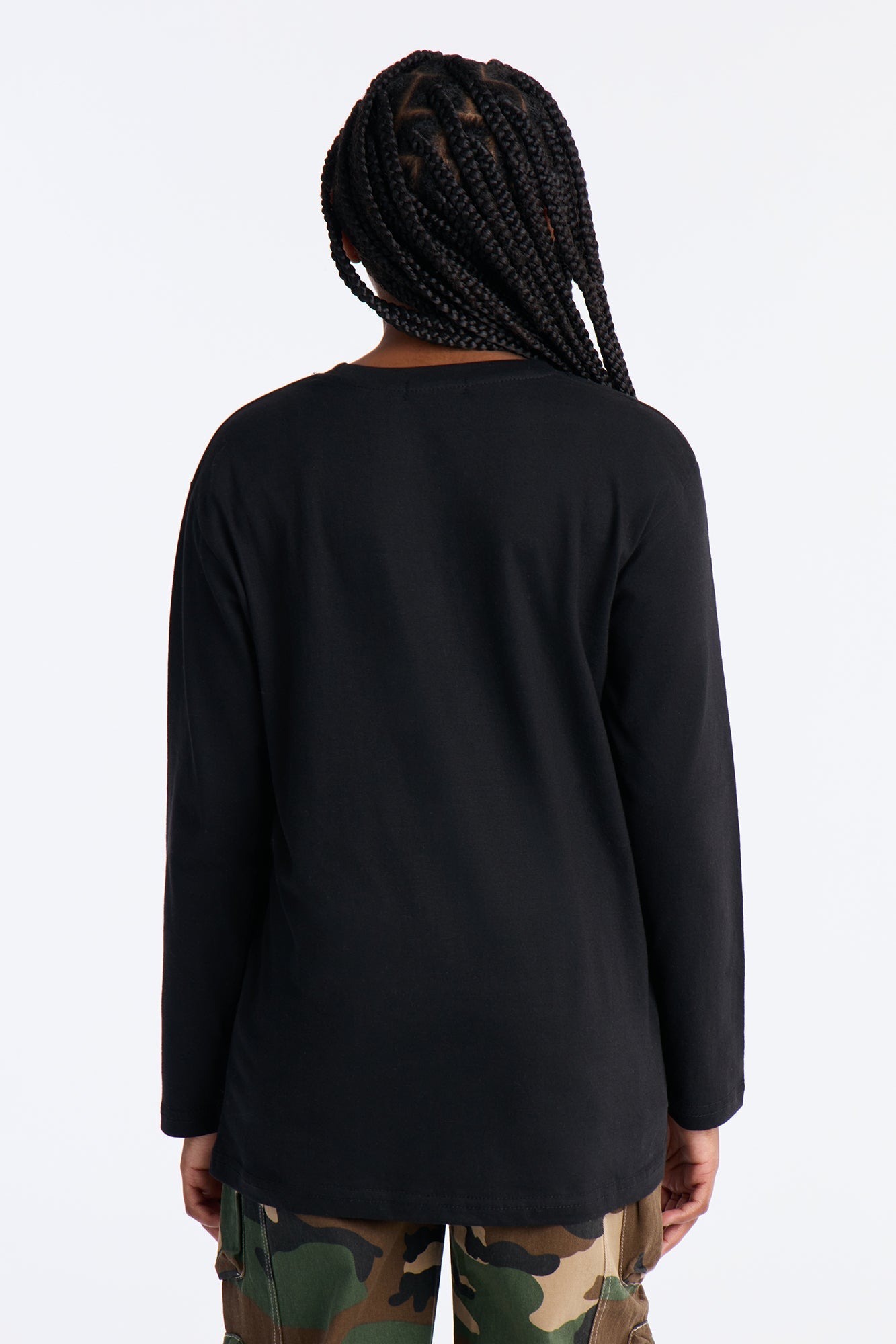 Mini XO Smiley Long Sleeve Tee - Black