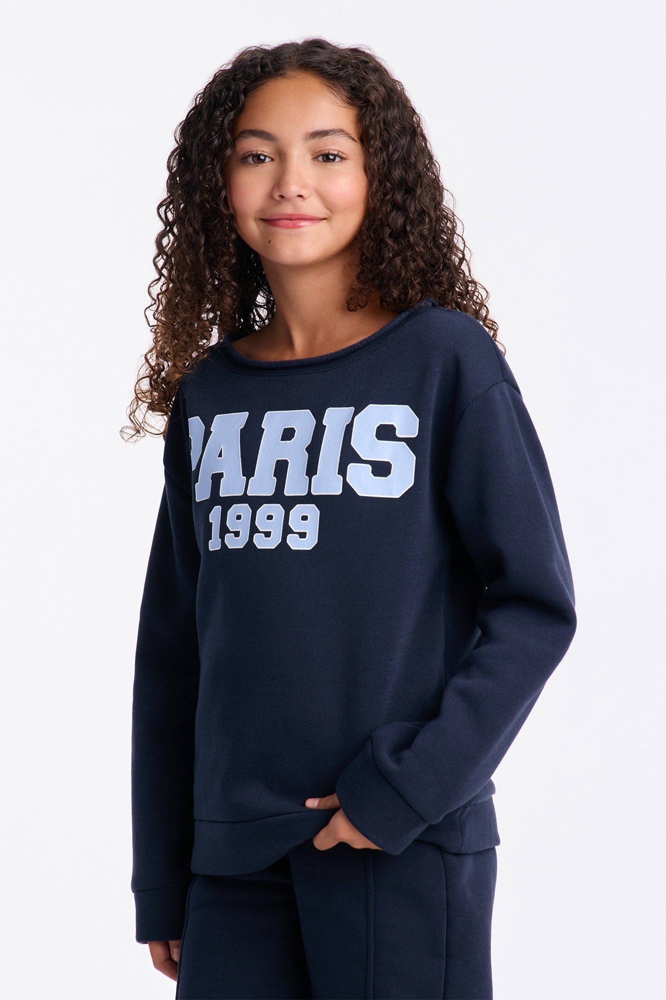 Mini Paris 1999 Fleece Jogger Set - Navy