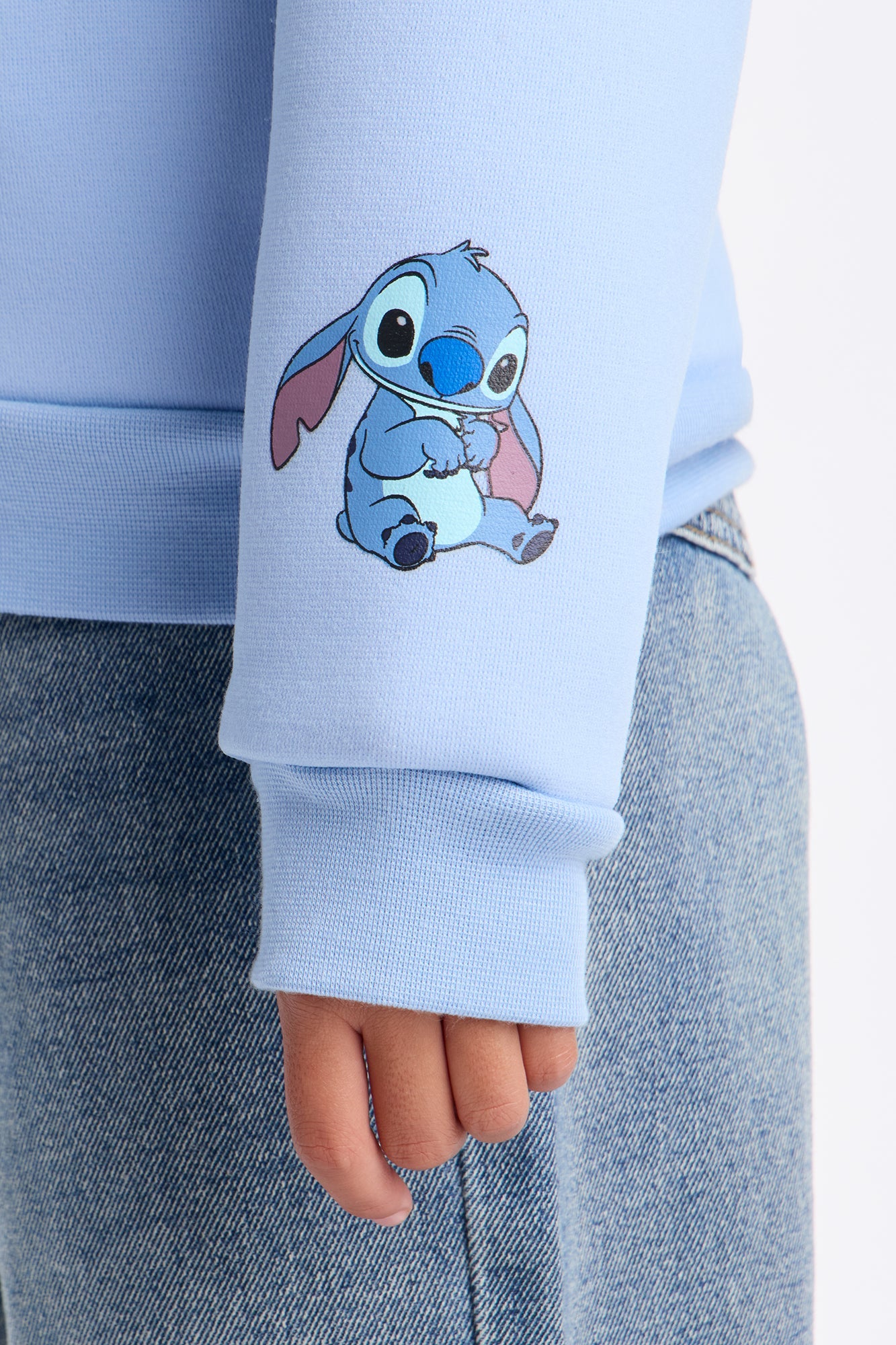 Mini Stitch Plush Zip Up Hoodie - Blue