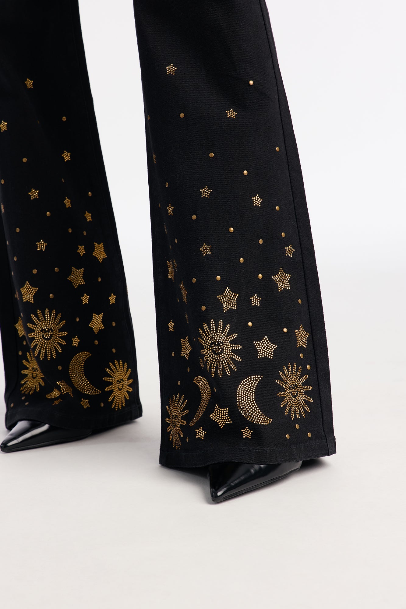 Practically Magical Embellished Flare Jeans - Black