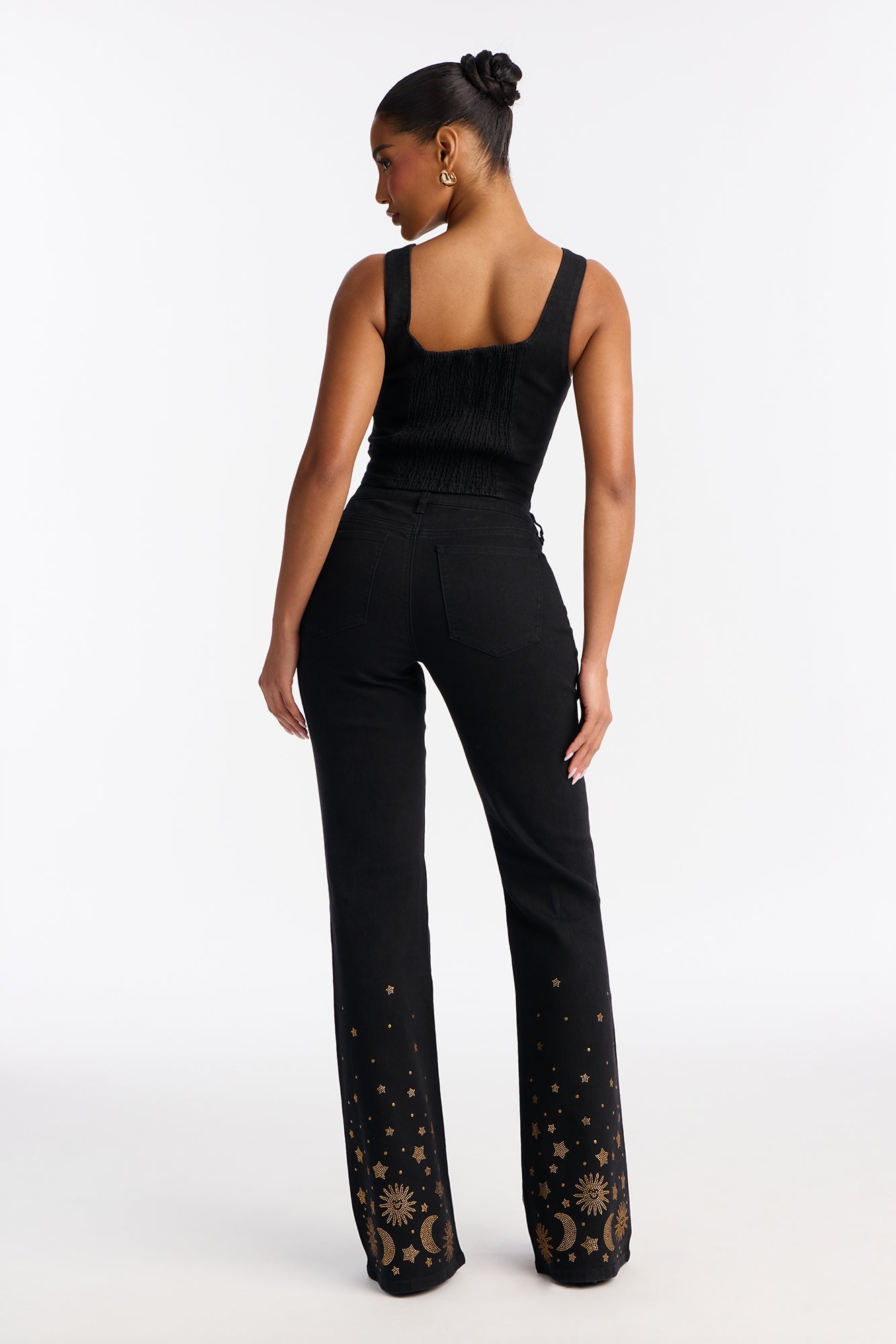 Practically Magical Embellished Flare Jeans - Black