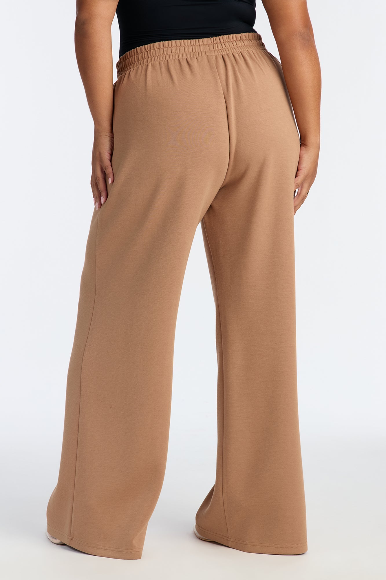 Soft Side Wide Leg Sweatpants - Mocha