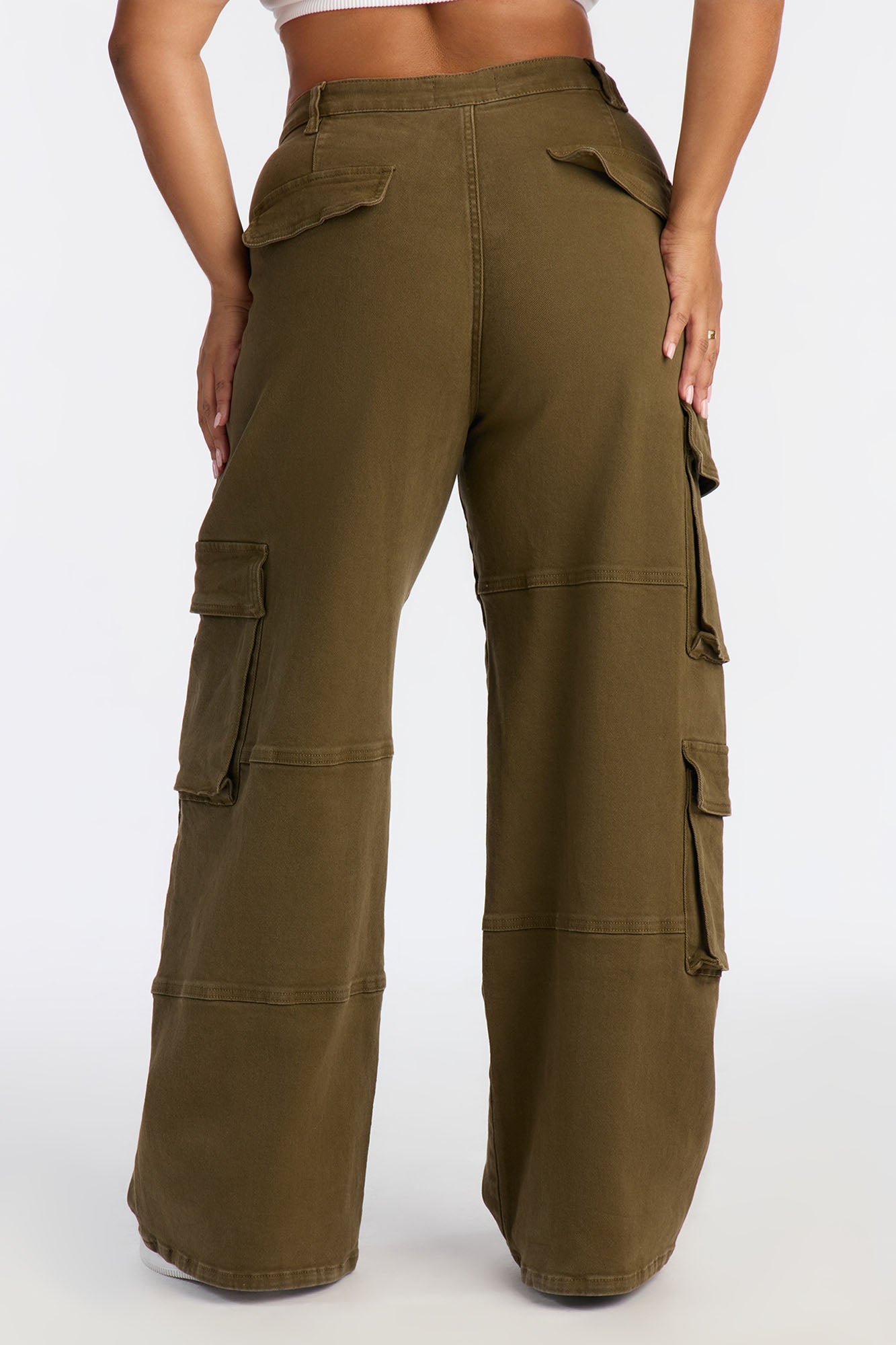 Desi Mineral Wash Cargo Pant - Military Green