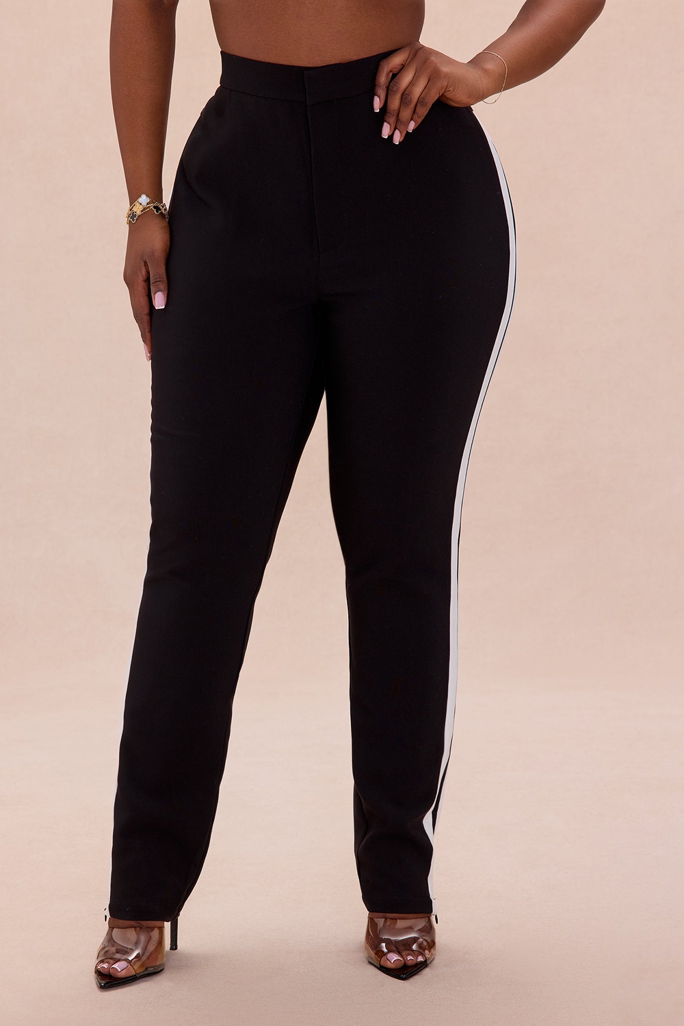 Arletta Skinny Leg Pant - Black/White