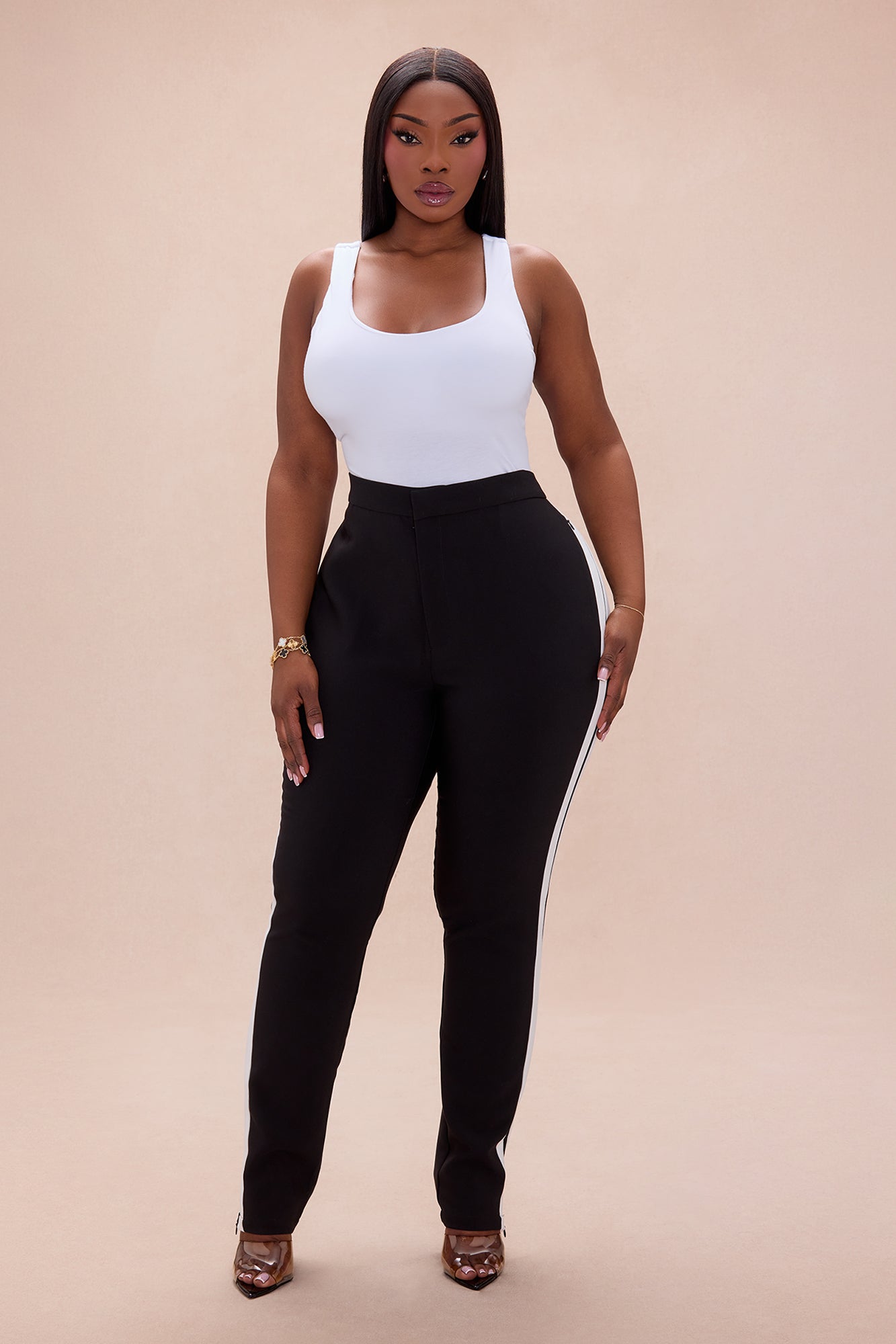 Arletta Skinny Leg Pant - Black/White