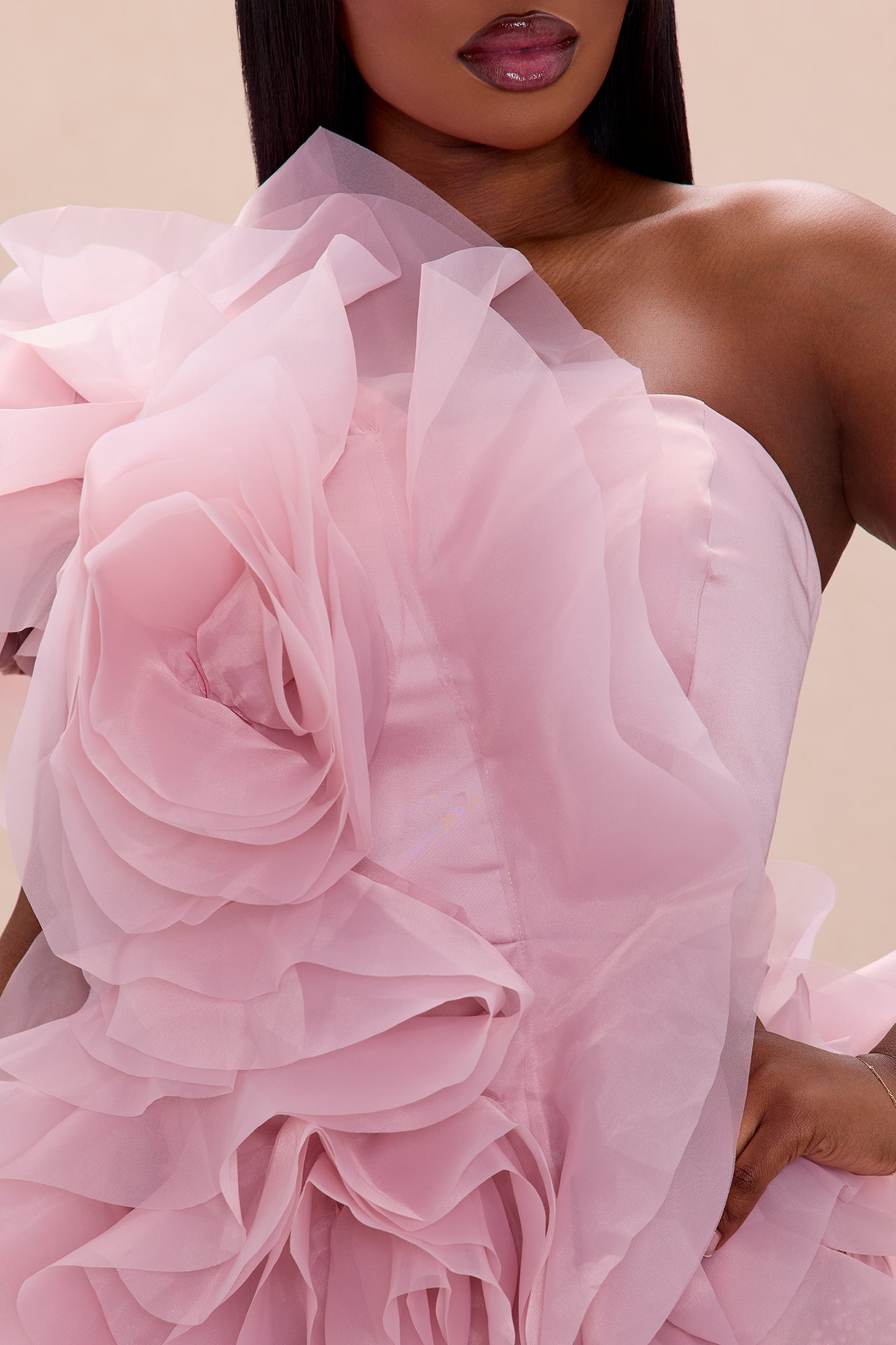 Make An Entrance Ruffle Mini Dress - Rose