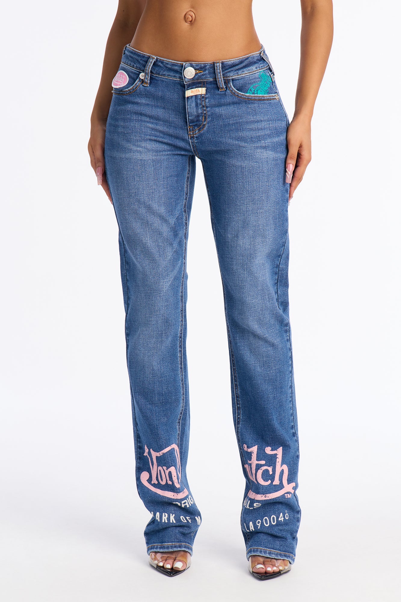 Von Dutch Defy The Ordinary Low Rise Bootcut Jean - Medium Wash