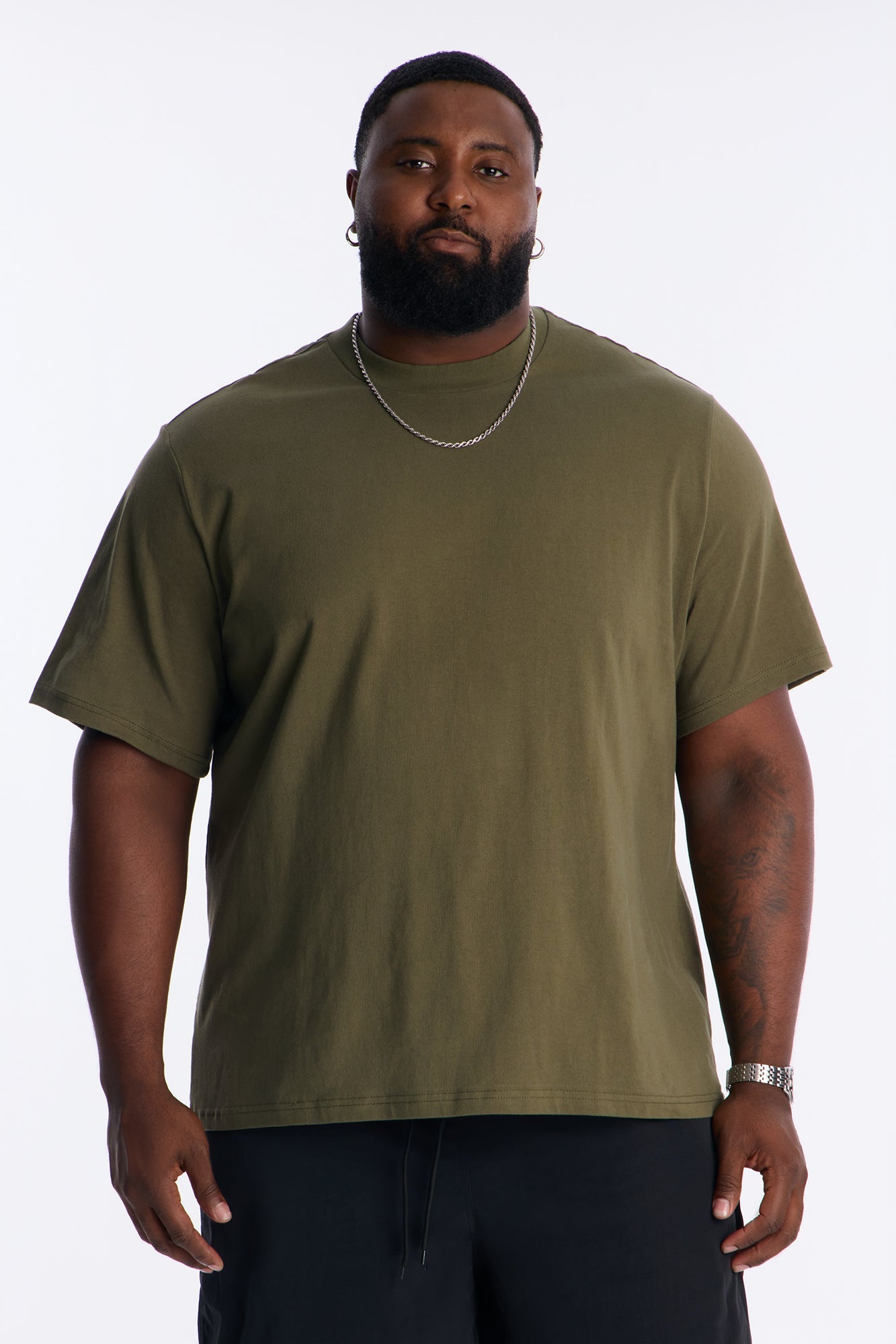 Oversized Heavyweight Tee 240GSM - Military Green