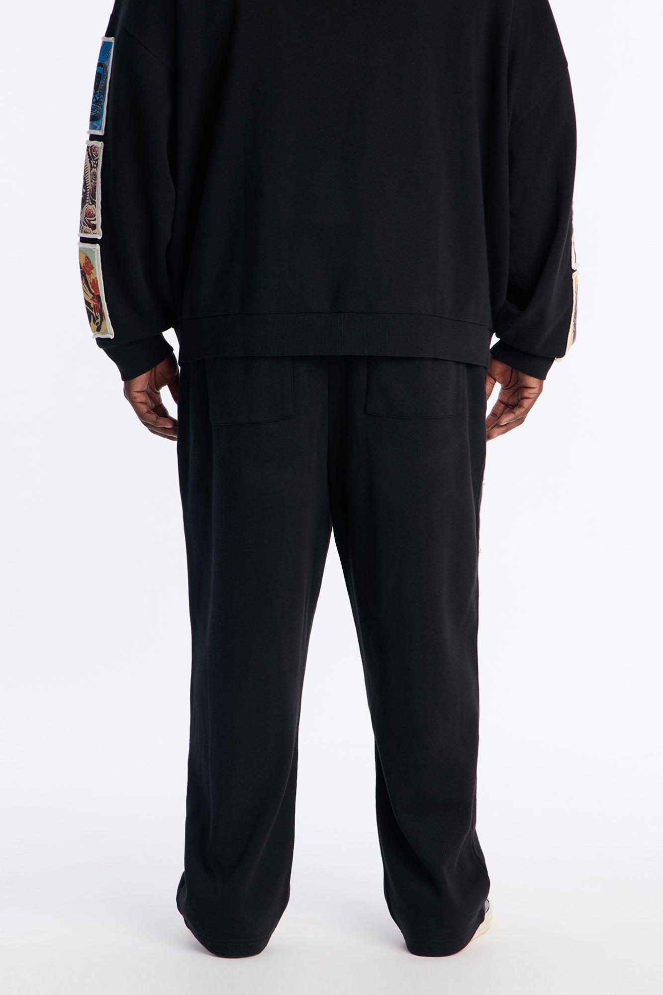 God Made Patch Straight Sweatpants - Black