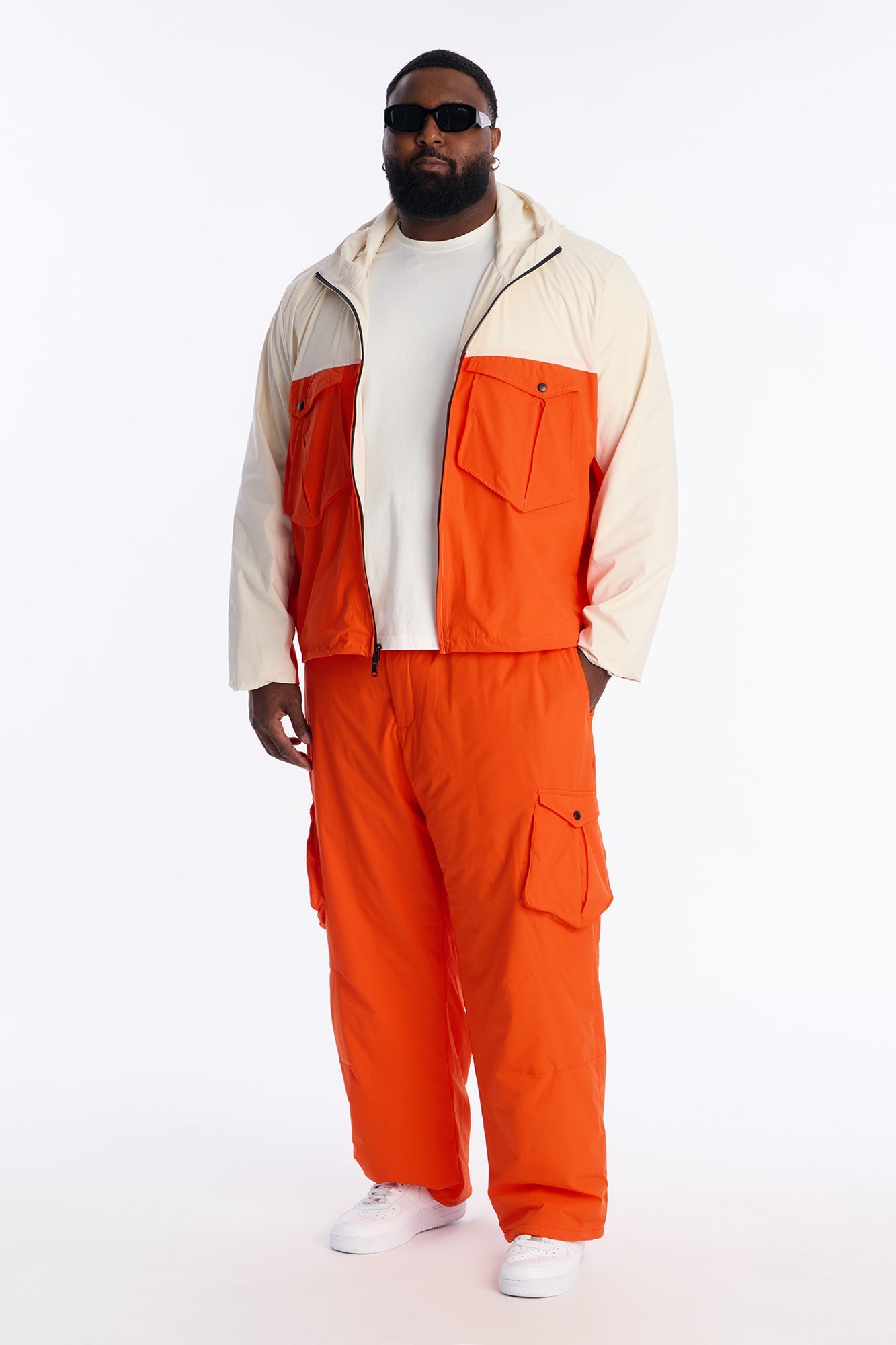 Relaxed Hooded Lorimer Spirit Tech Jacket - Off White