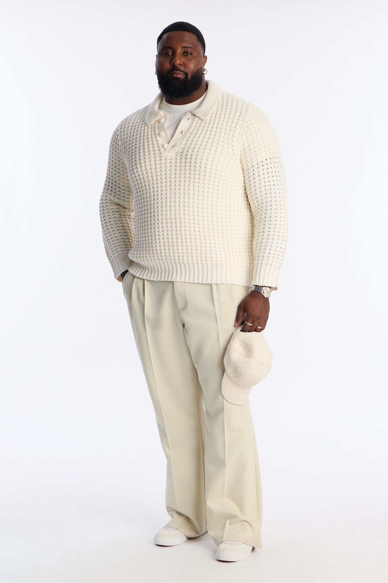 Chunky Sweater Polo - Off White