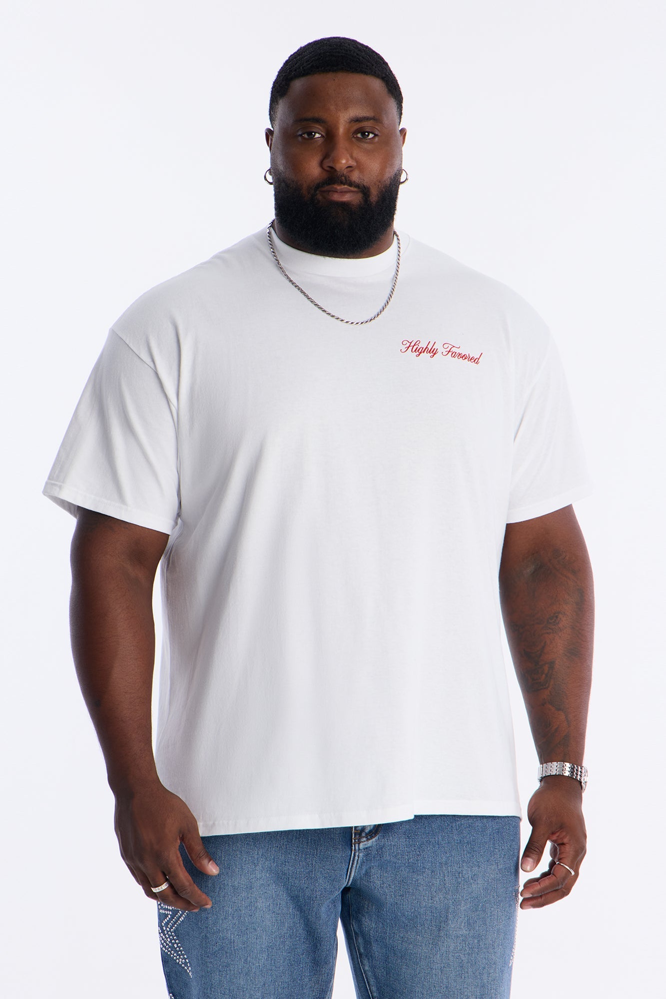 Highly Favored Short Sleeve Tee - White