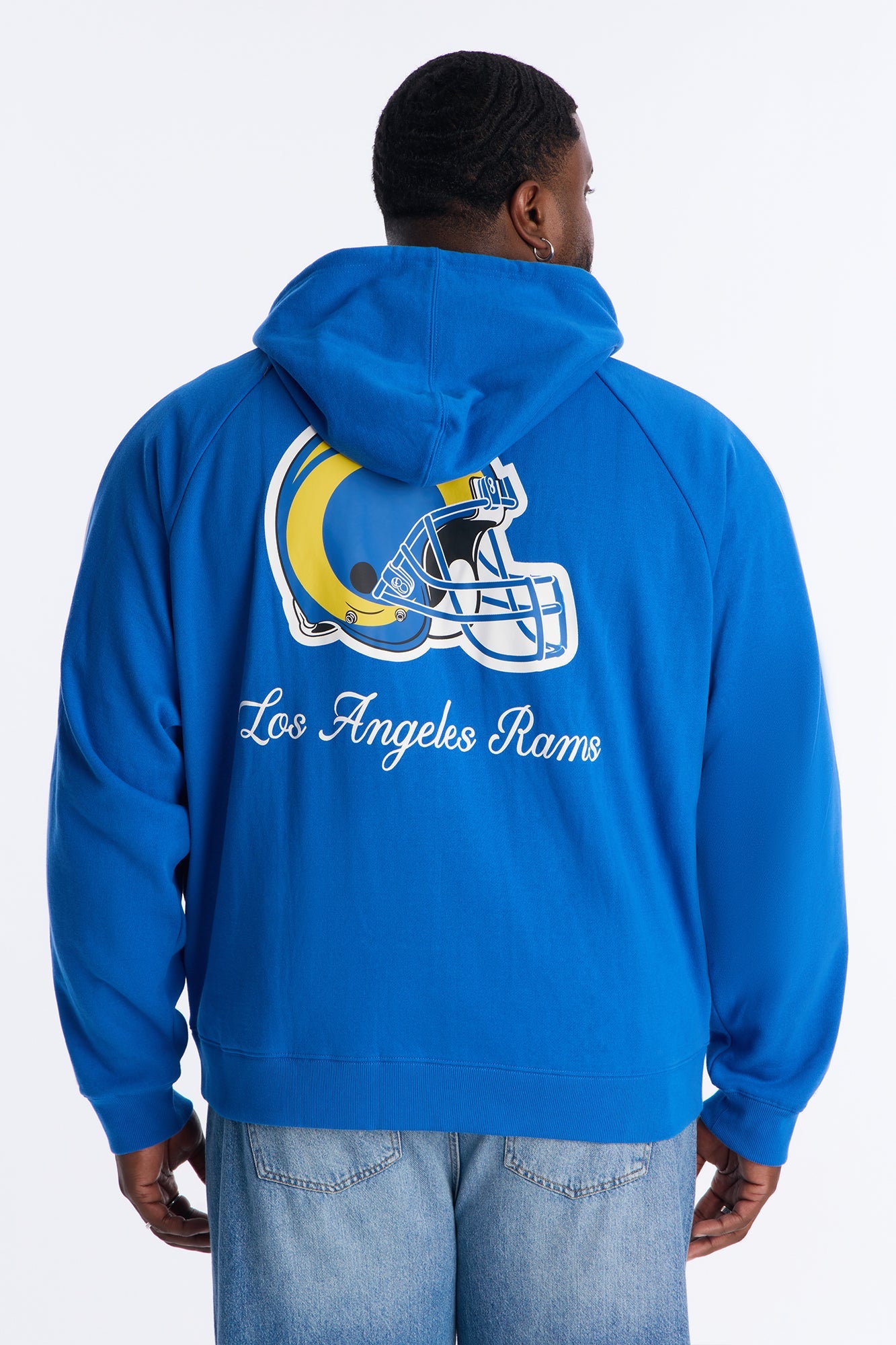 Rams Monster Oversized Zip Up Hoodie - Blue