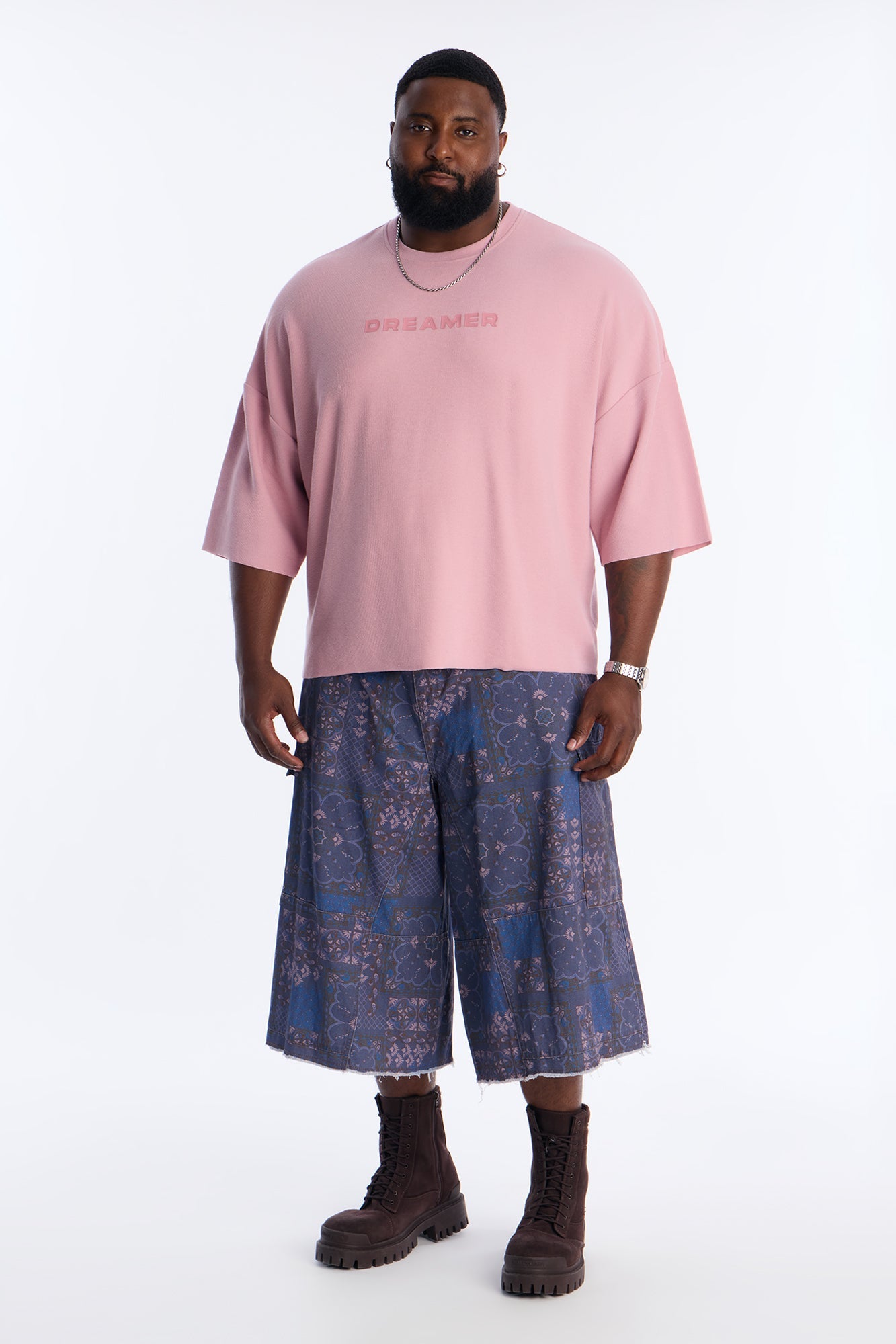 Baggy Midnight Bandana Cargo Shorts - Navy