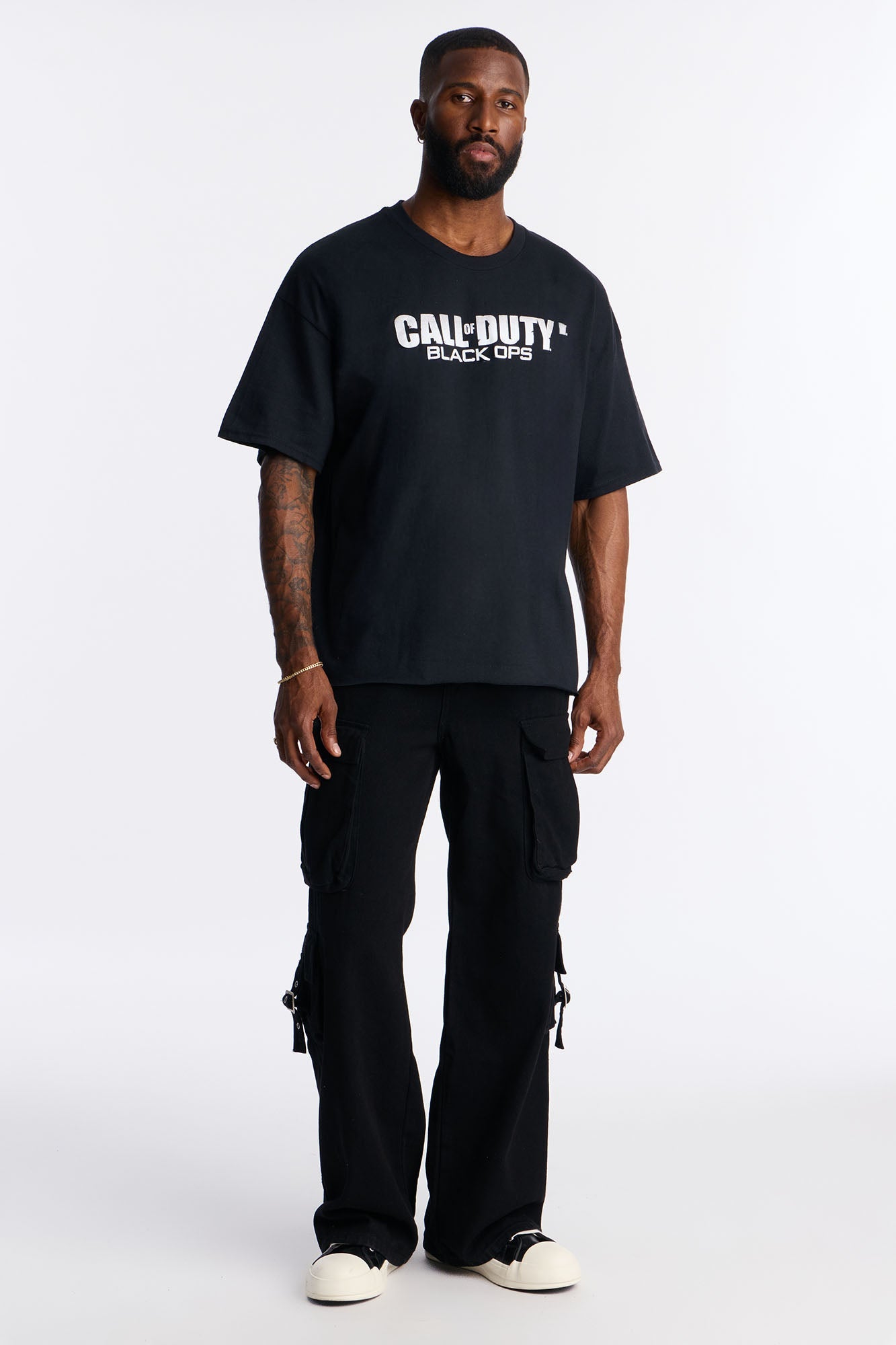 Call Of Duty Black Ops Boxy Short Sleeve Tee - Black