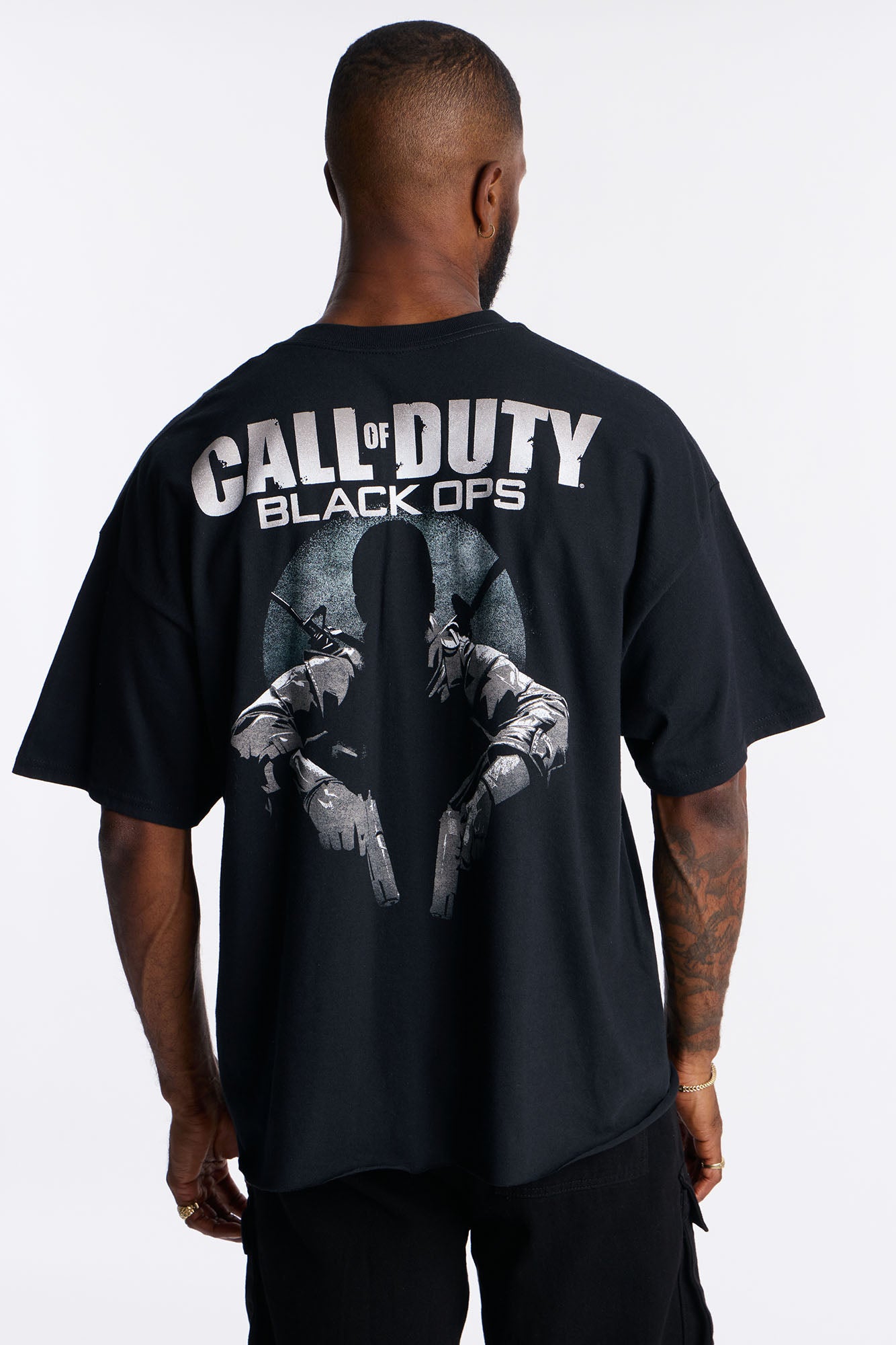 Call Of Duty Black Ops Boxy Short Sleeve Tee - Black