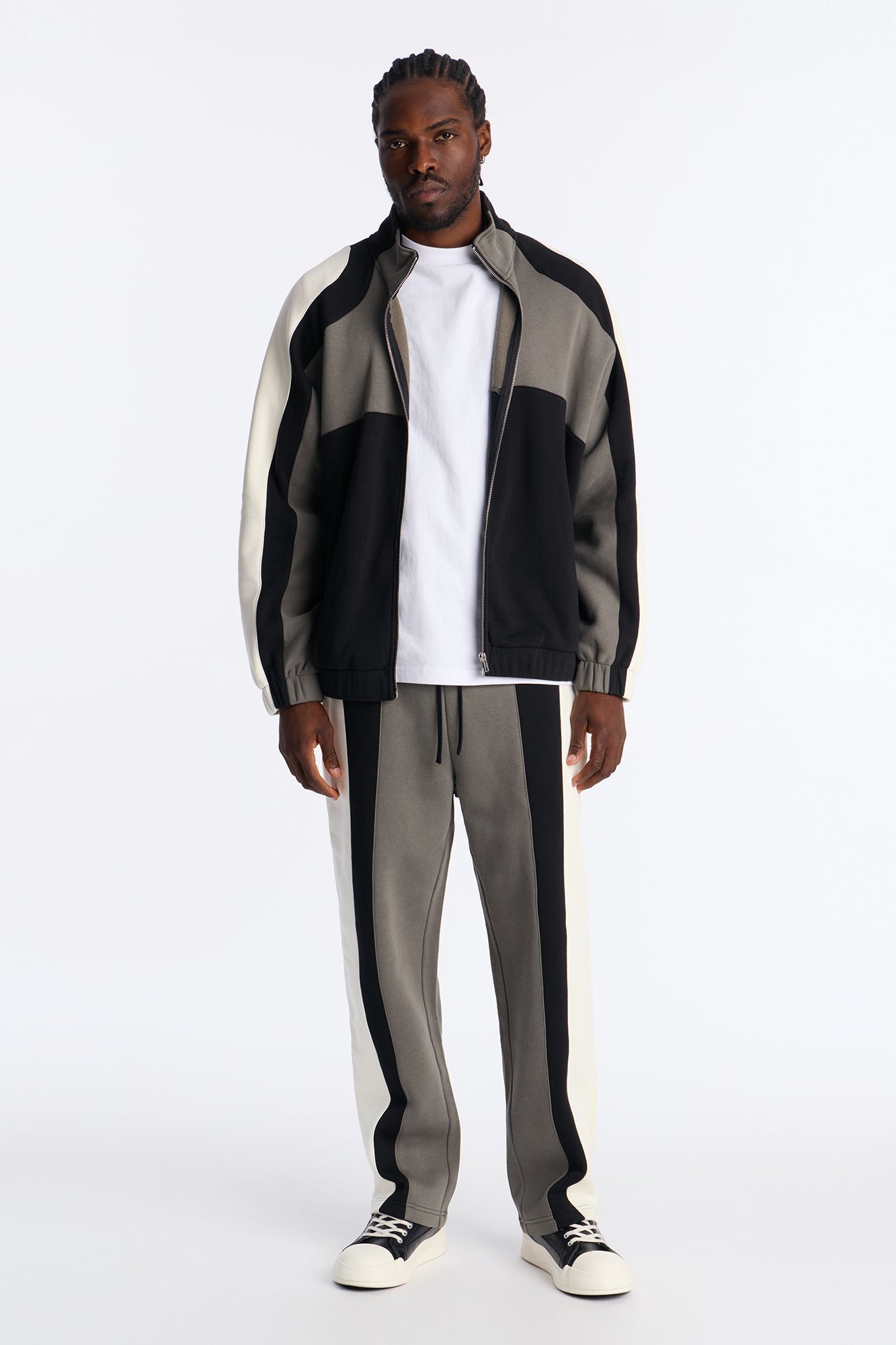 Paneled Fleece Jacket - Multi Color