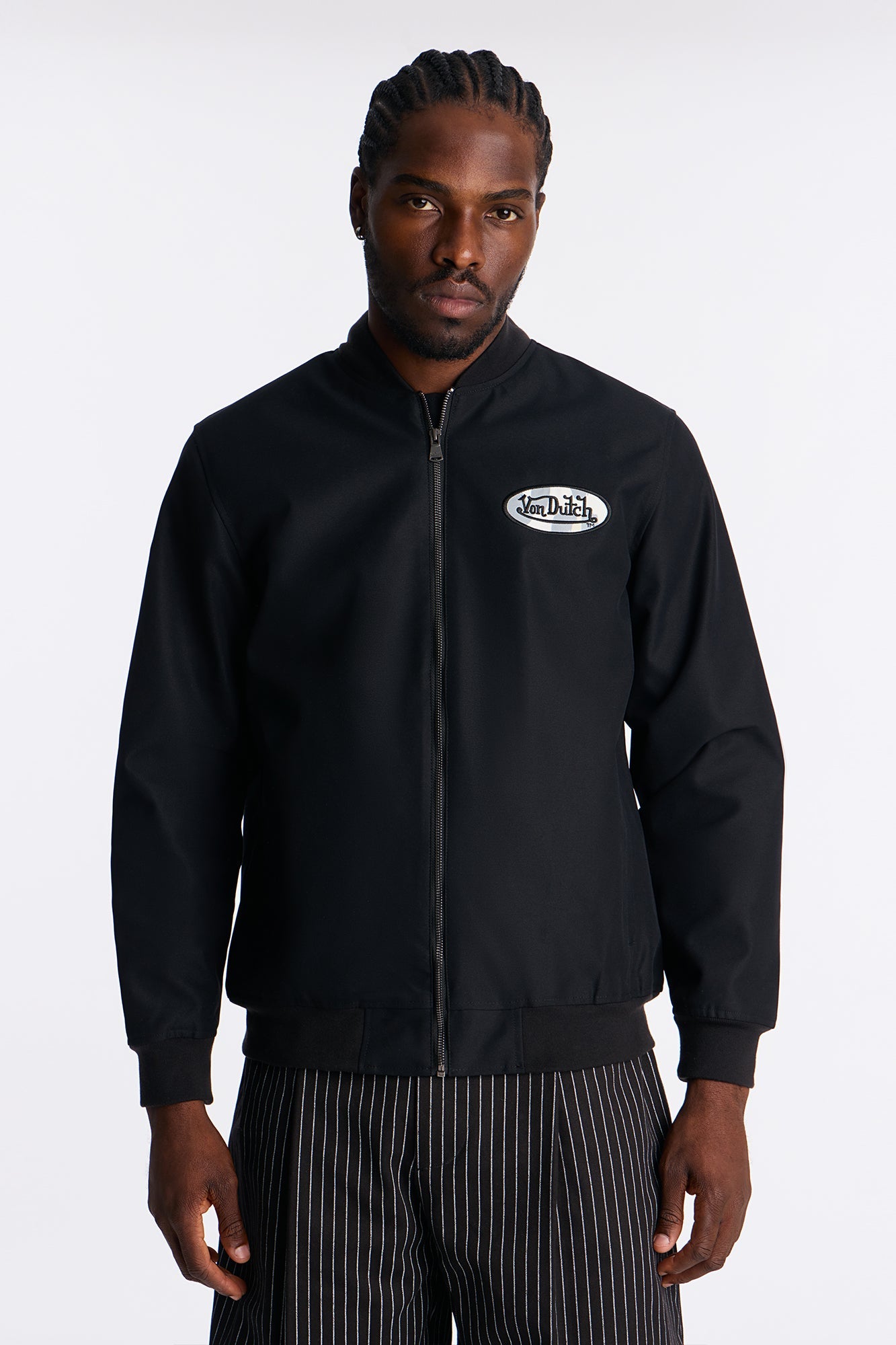 Von Dutch Iconic Patch Bomber Jacket - Black